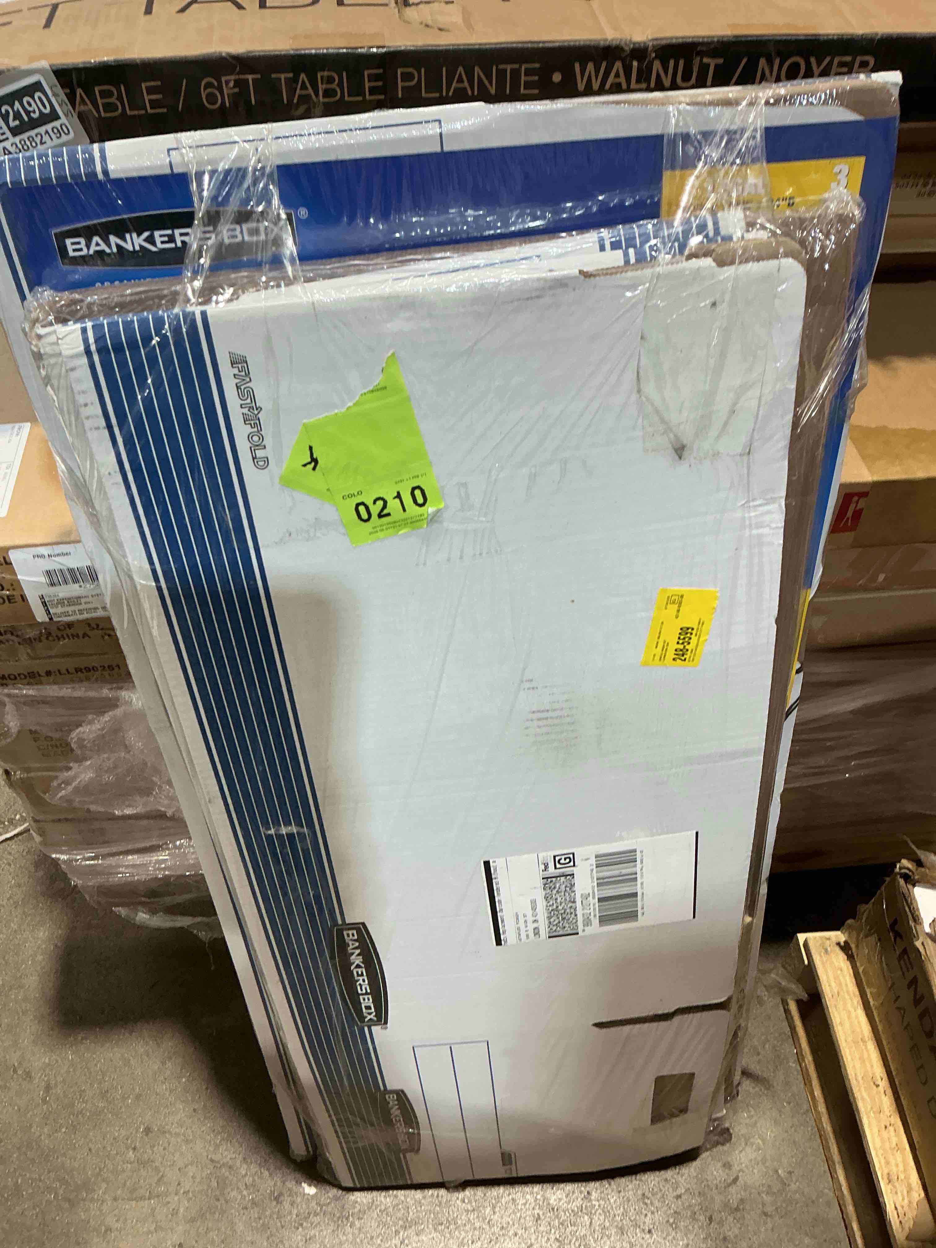 Condition photo showing Good Condition for bankers box® stor/file™ standard-duty storage boxes with locking lift-off lids and built-in handles, legal size, 24" x 15" x 10", 60% recycled white/blue, case of 3