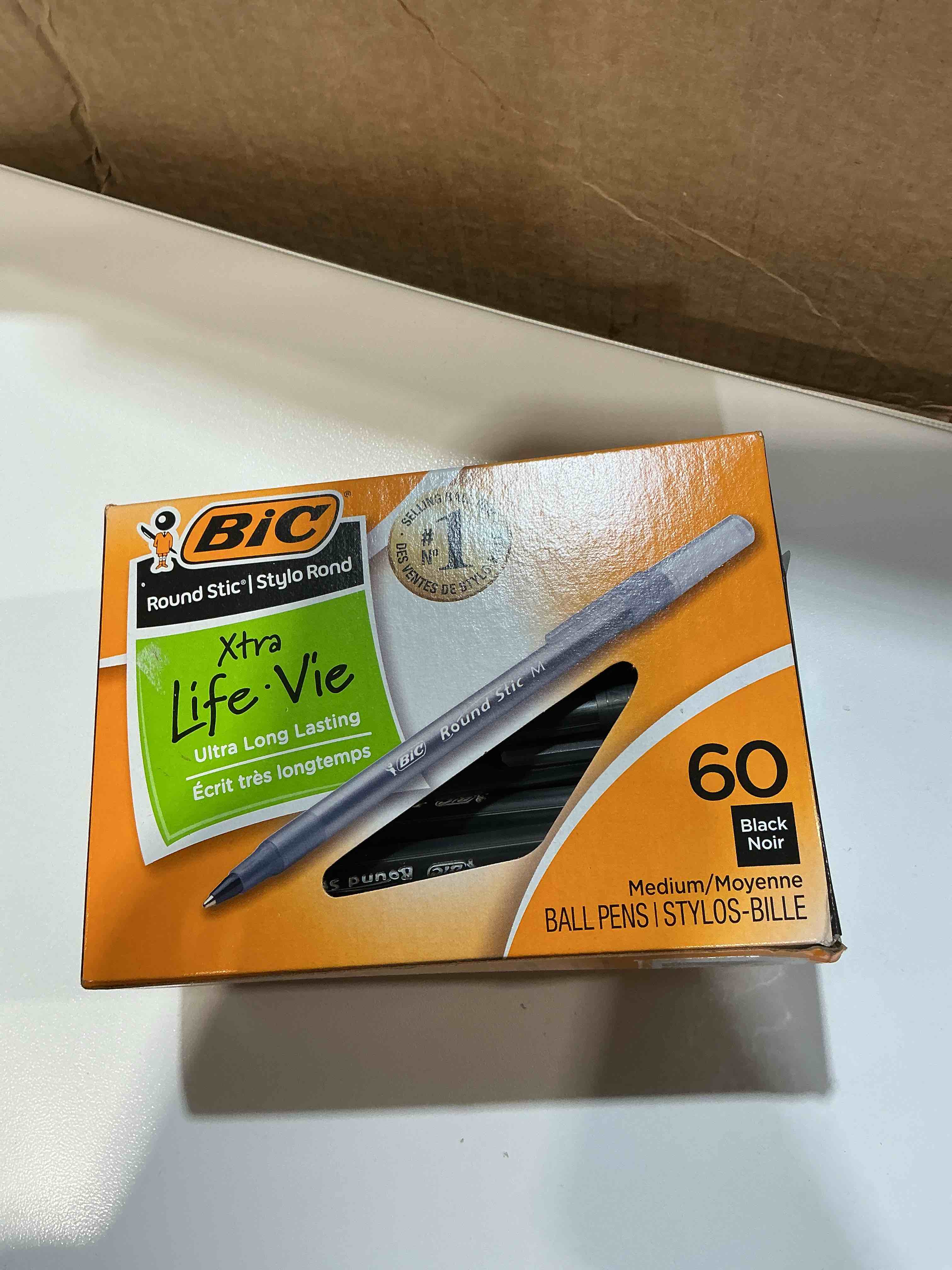 Condition photo showing New/Like New for bic 60pk ball pen stic refill black