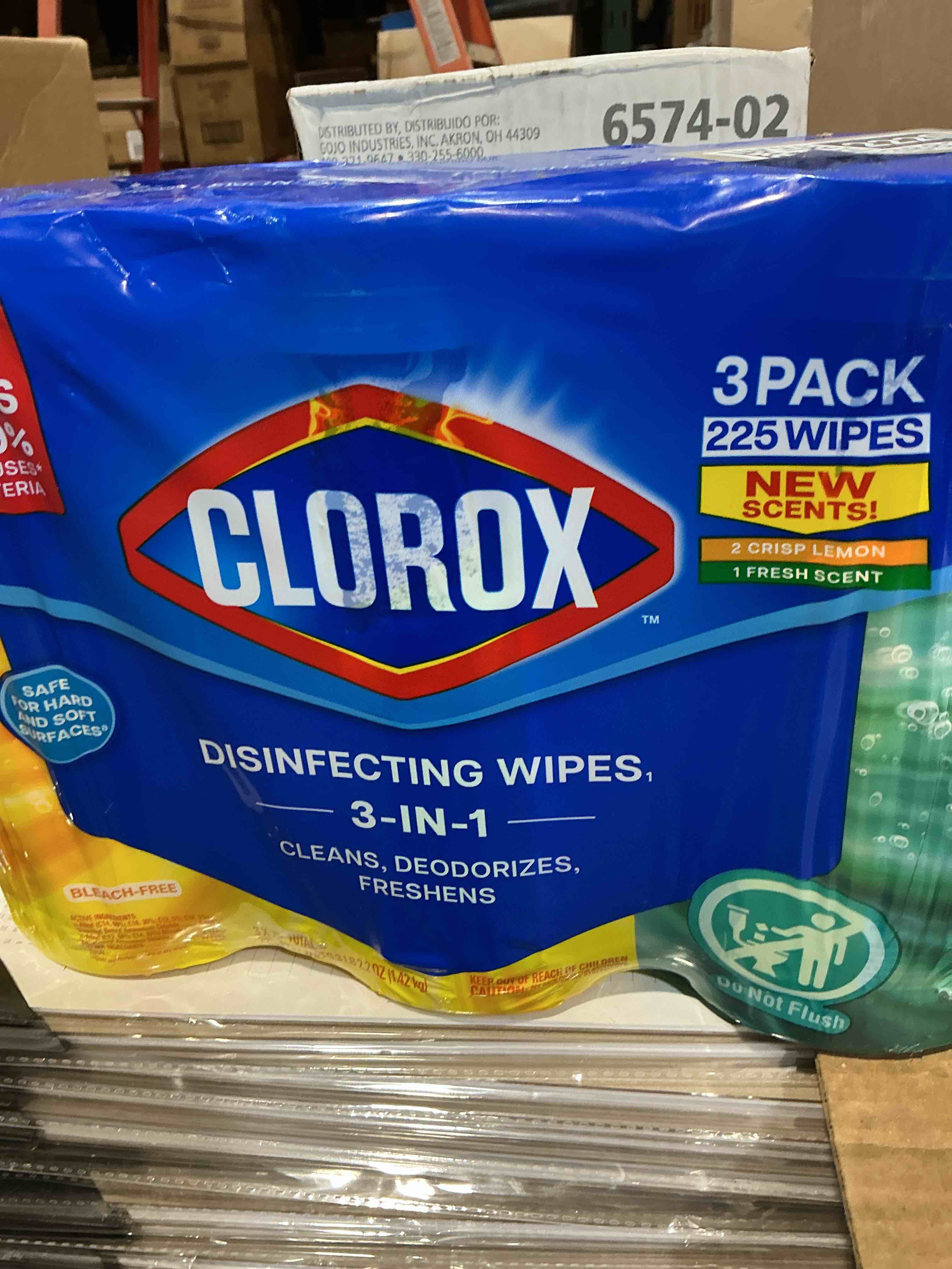 Condition photo showing Good Condition for clorox disinfecting wipes value pack, cleaning wipes, 75 count each, pack of 3 (package may vary) standard packaging