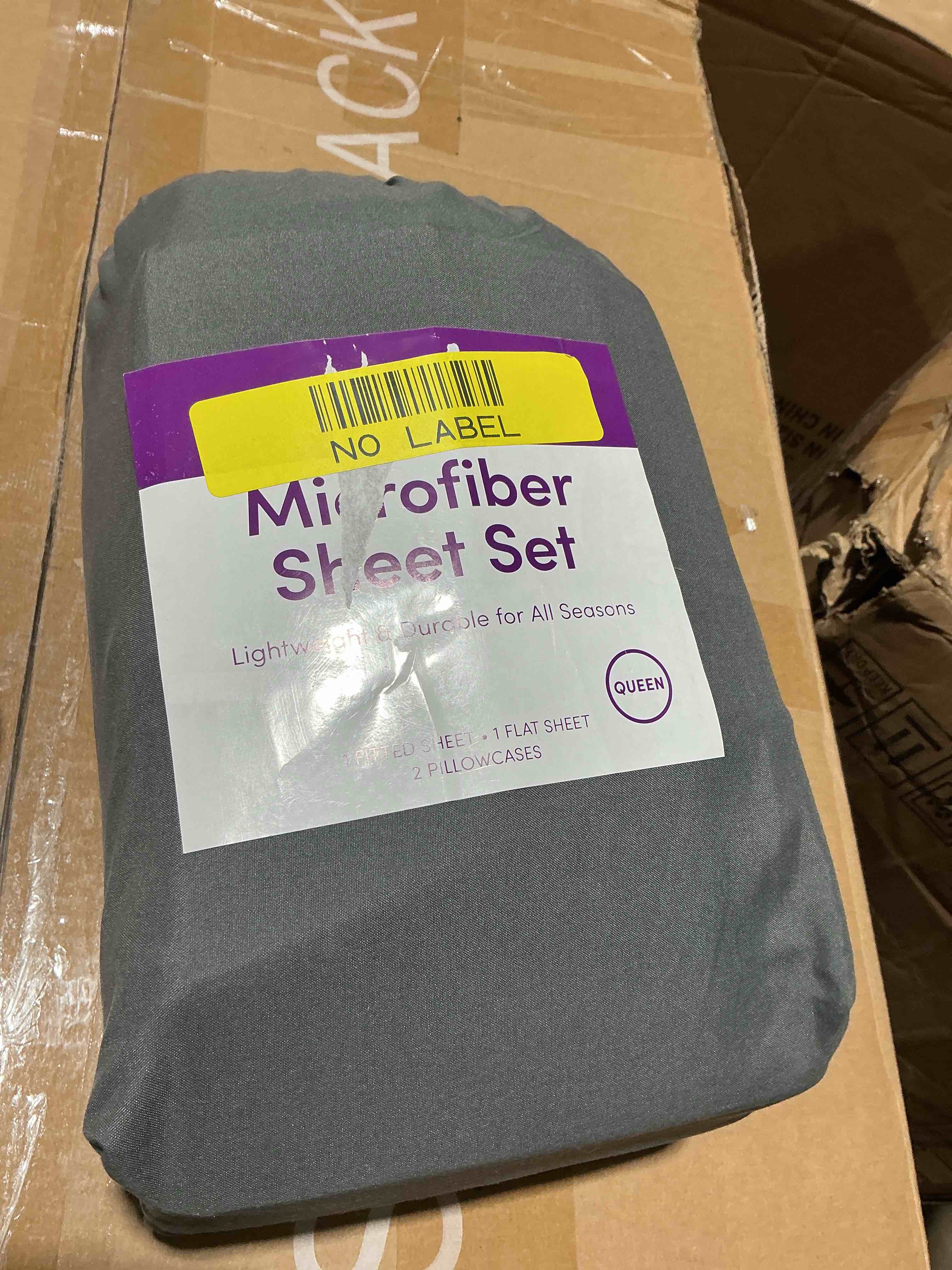 Condition photo showing Good Condition for bed sheets queen size grey - 6 piece 1500 supreme collection fine brushed microfiber deep pocket queen sheet set bedding - 2 extra pillow cases, great value - queen, gray