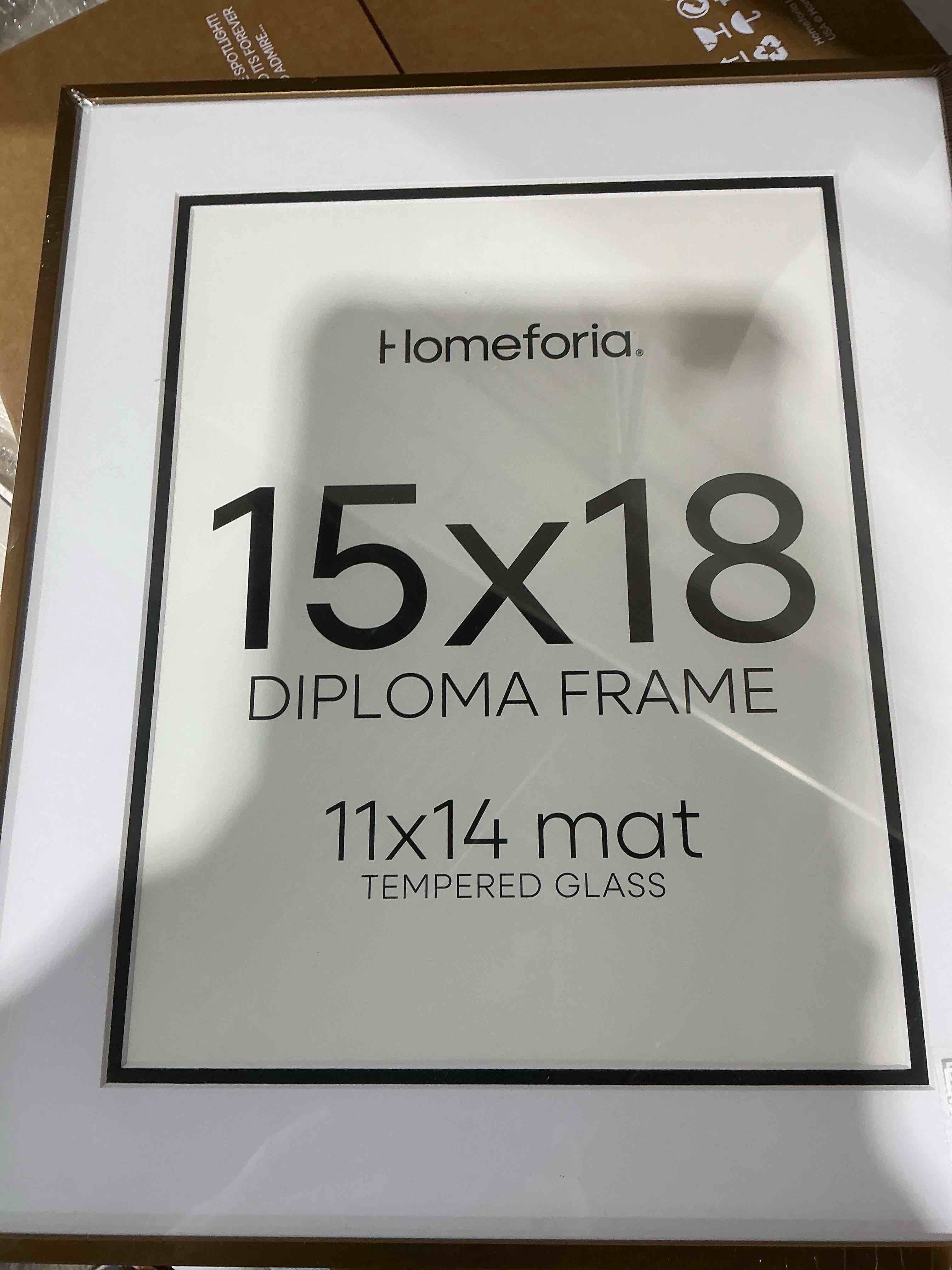 Condition photo showing New/Like New for heimlove 15x18 aluminum picture frame, metal picture frame wall mounting horizontally or vertically, photo frame with tempered glass - poster frame simple and elegant decor for wall - 1 pack - gold