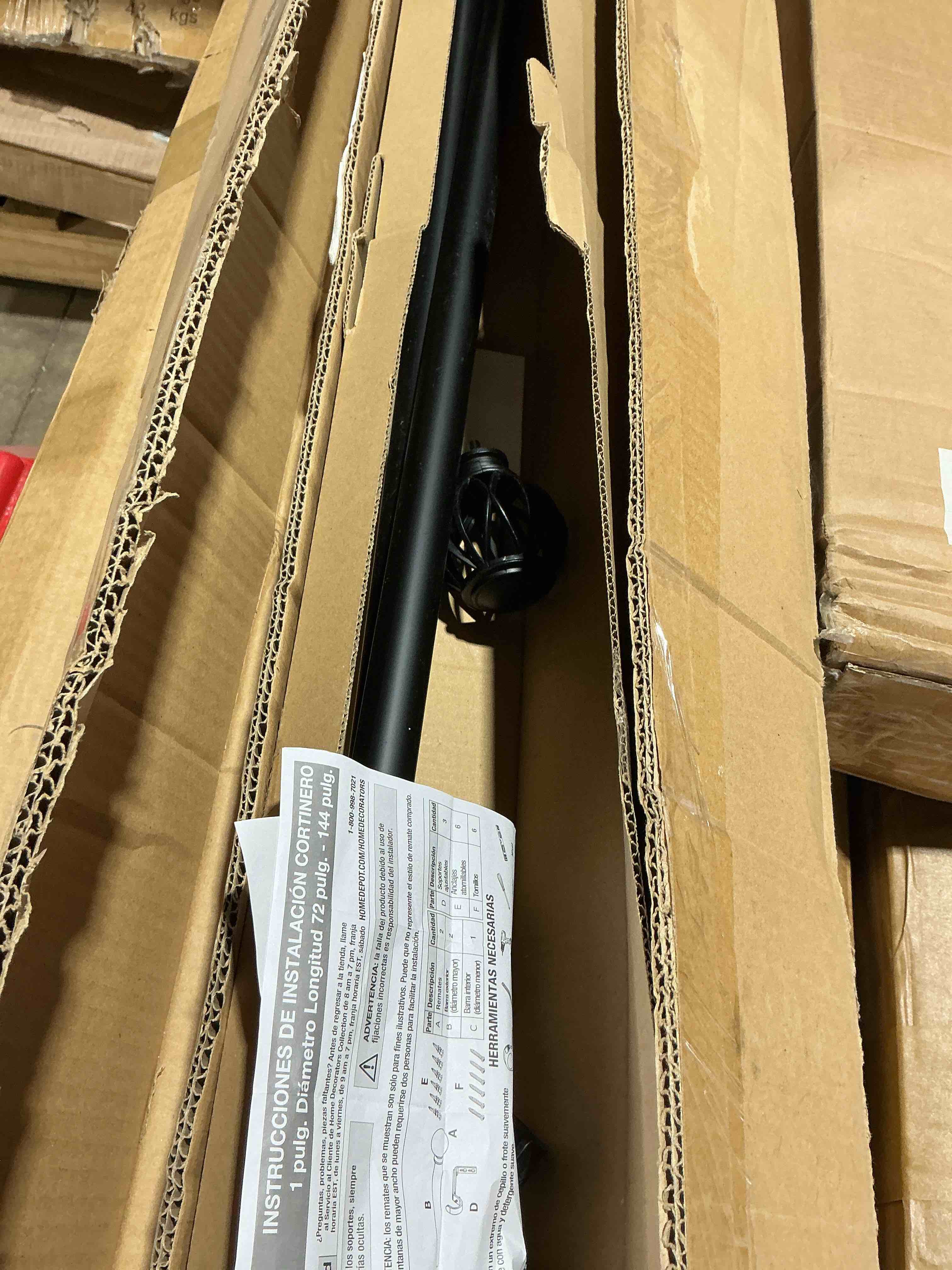Condition photo showing Good Condition for curtain rods no drilling 32 to 58 inch, 5/8 inch diameter no drill drapery rod set with adhesive brackets and twiested cage finals, bedroom apartment renter friendly, black
