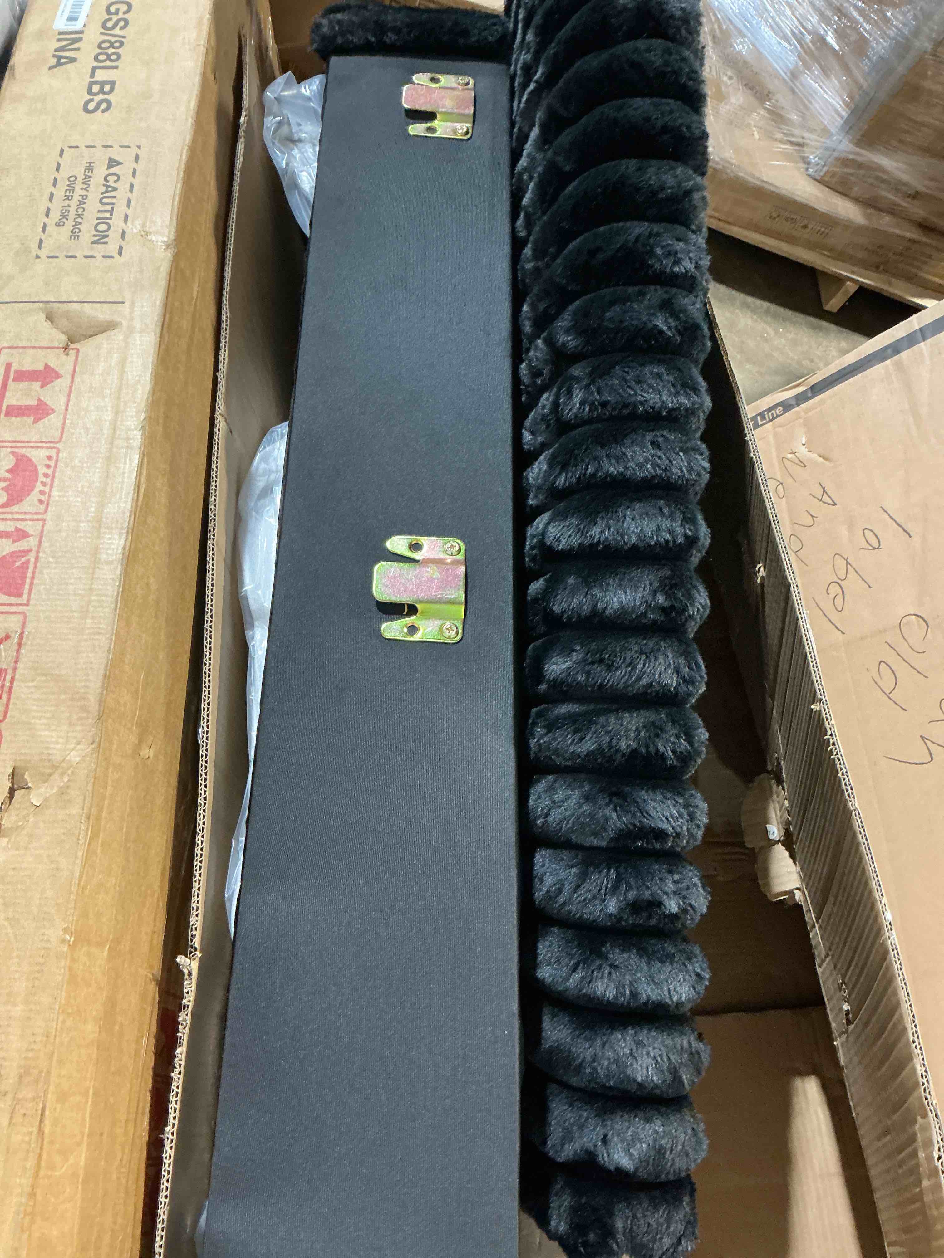 Condition photo showing Good Condition for belffin 86.2" modular sectional sofa,plush corduroy sectional couches for living room,comfy deep seat sofa with soft pillows for apartment living room bedroom black sofa