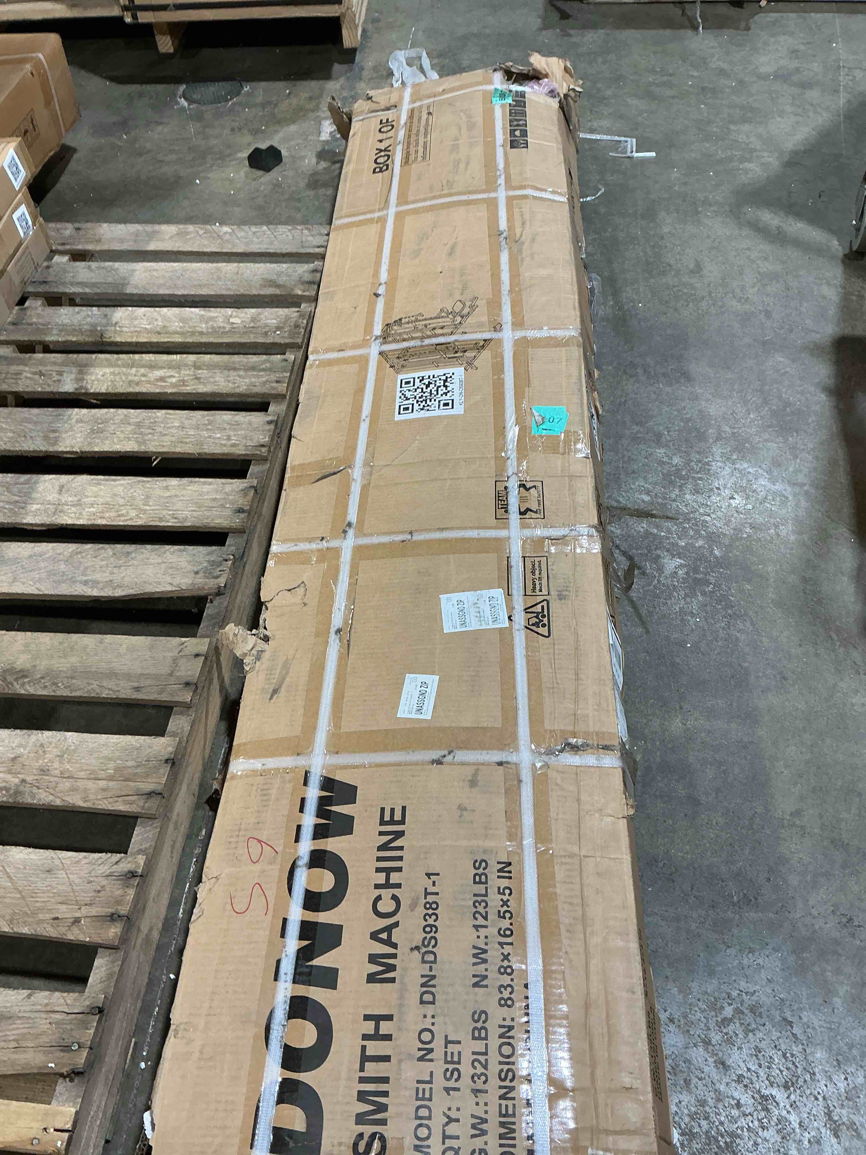 Condition photo showing Good Condition for donow smith machine with weight stacks, heavy duty home gym system power cage cable crossover machine multi-functional trainer ratio 1:1