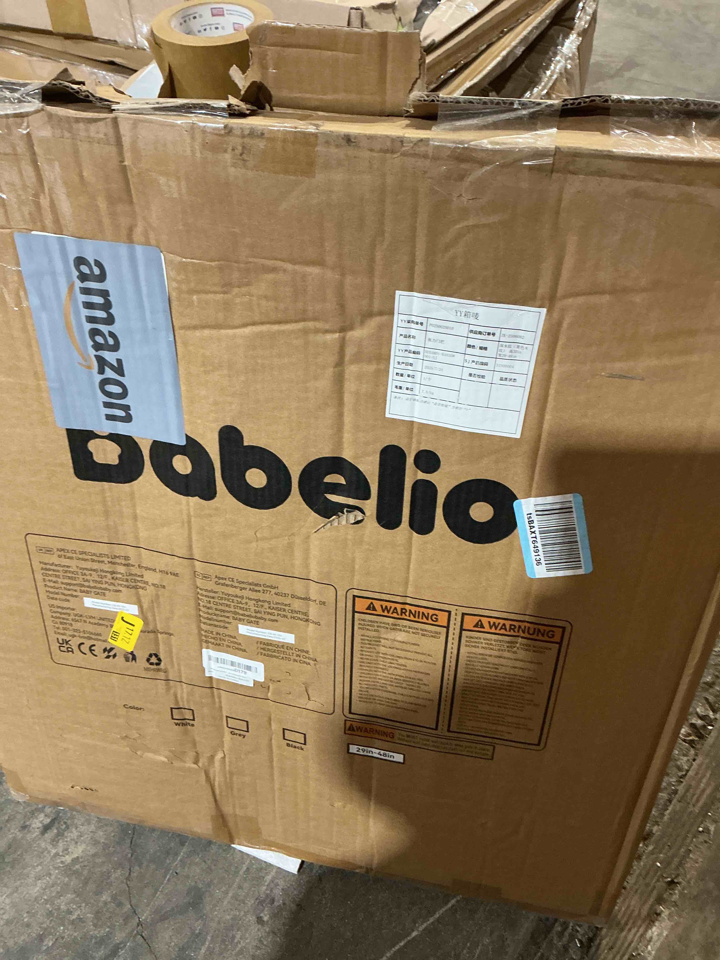 Condition photo showing Good Condition for babelio 36" tall baby gate, pressguard p7, 29-48" auto close pressure mounted dog gate for stairs, doorways & hallway, protector basics easy walk thru pet gate, white white 36"tall 29"-48" wide