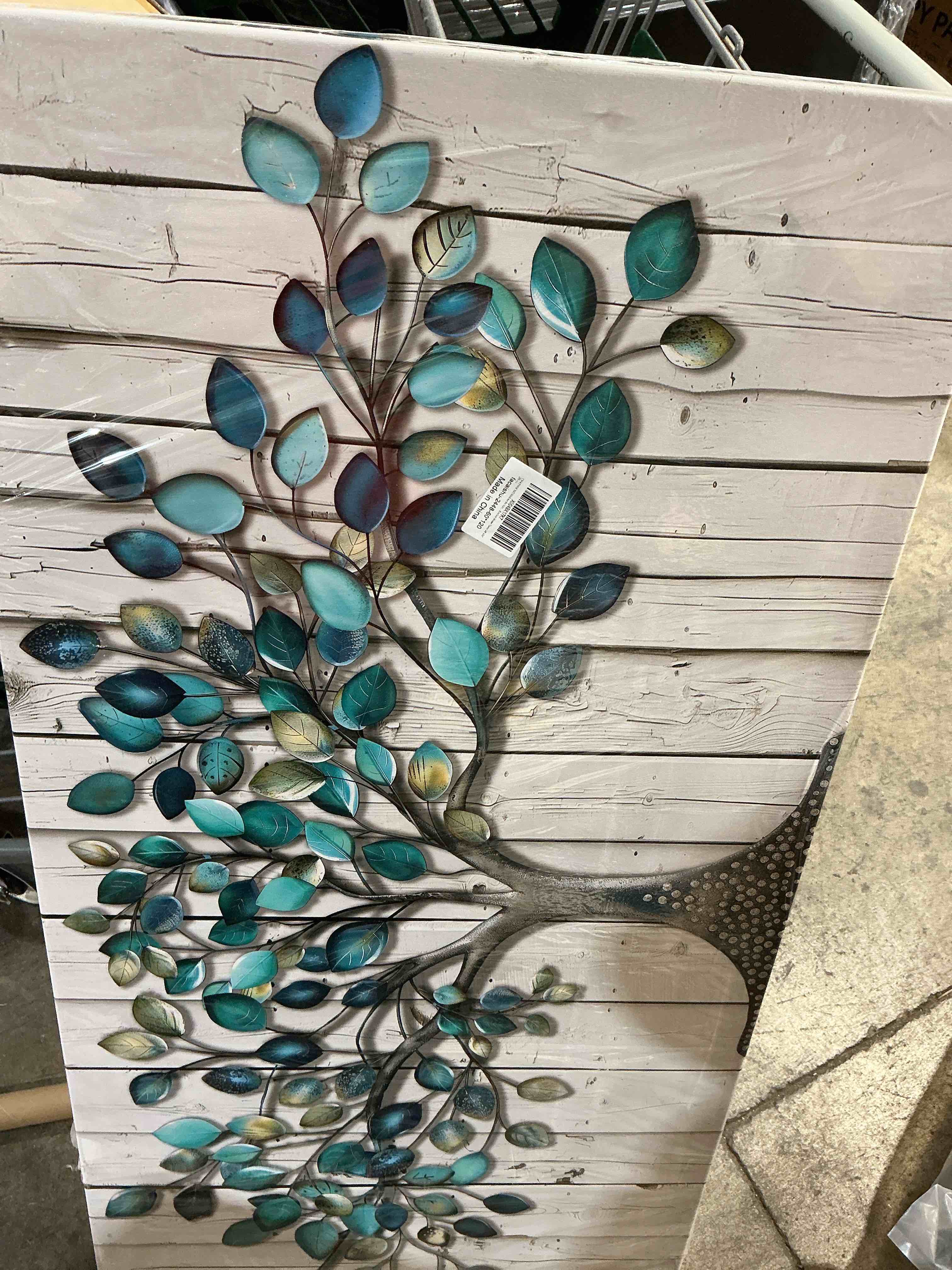 Condition photo showing Good Condition for chatyoung wall art for bedroom - modern paintings wall pictures green tree of life landscape artwork for living room bathroom dining room office kitchen home decor 40"x20" green tree 40"l x 20"w