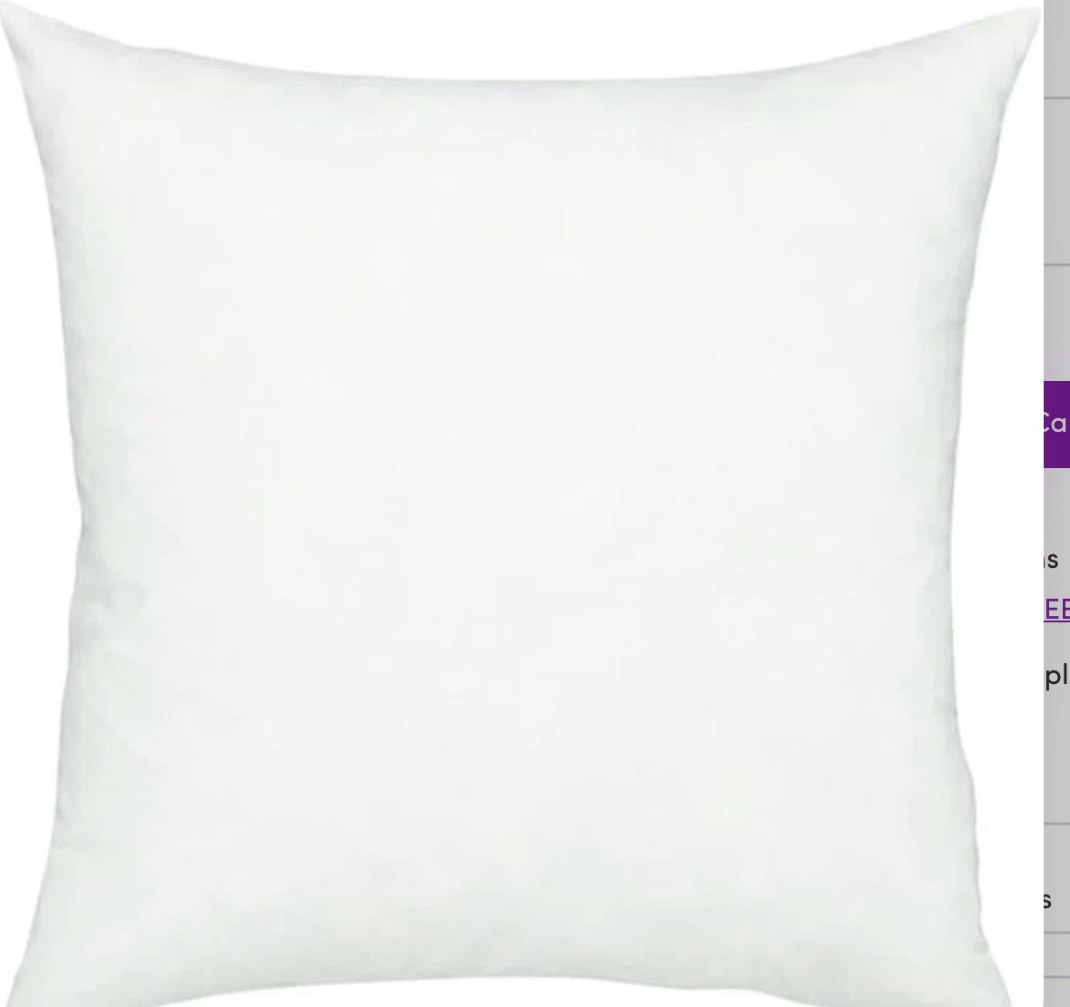 White Premium Polyester Pillow Insert Square