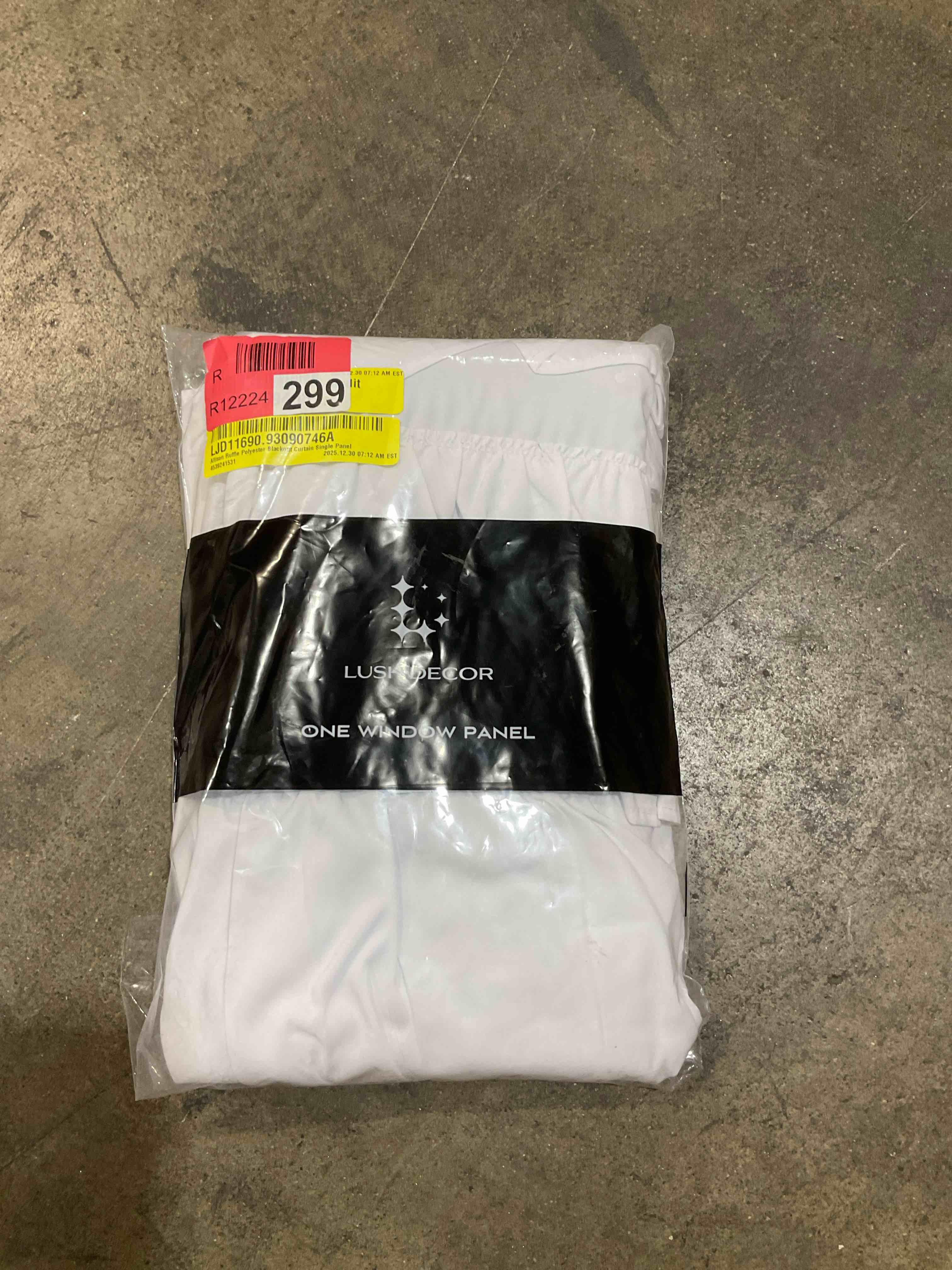 Condition photo showing Good Condition for lush decor allison ruffle 100% blackout window curtain single 40" w x 84" l white - white blackout curtains for bedroom or nursery - coquette curtains
