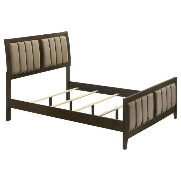Wilkes - Full Headboard, Footboard & Slats, Box 1 Of 2 - Dark Cocoa - Dark Brown incomplete 