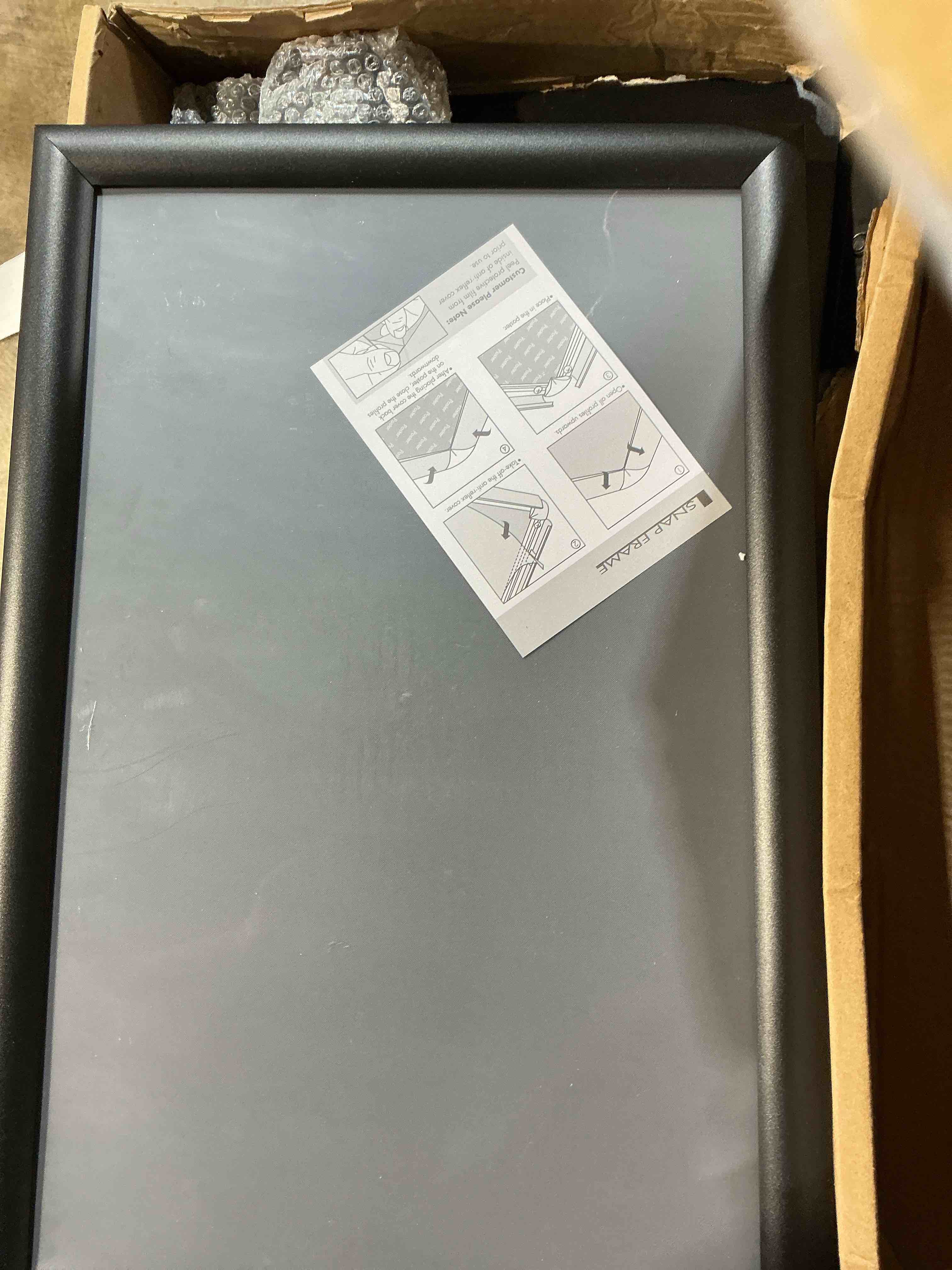 Condition photo showing Good Condition for vevor pedestal sign holder, 11 x 17 inch vertical and horizontal adjustable poster stand, heavy-duty floor standing sign holder with metal base for display, advertisement, and outdoor, black