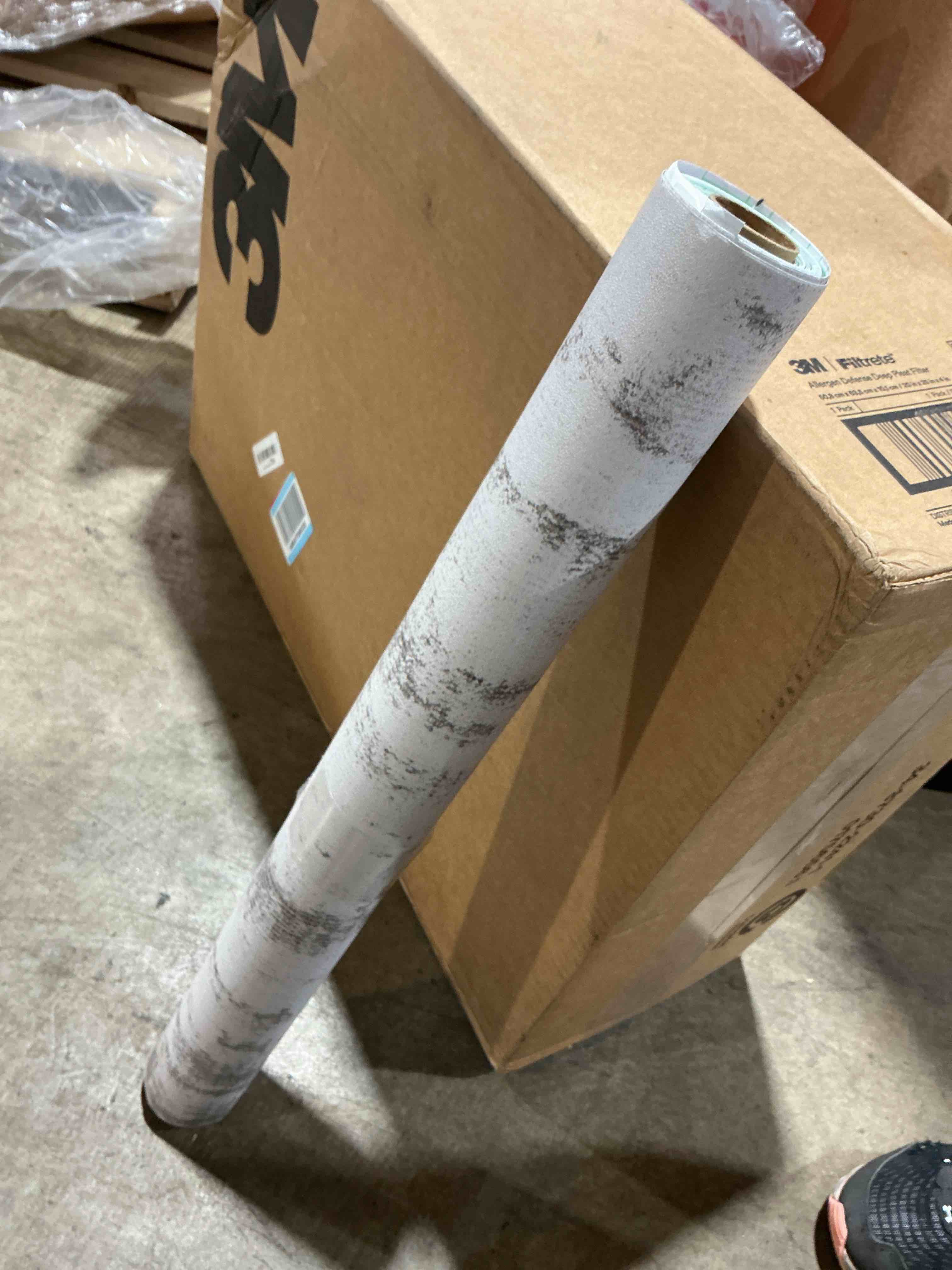 Condition photo showing Good Condition for 24” bark looking roll wallpaper 