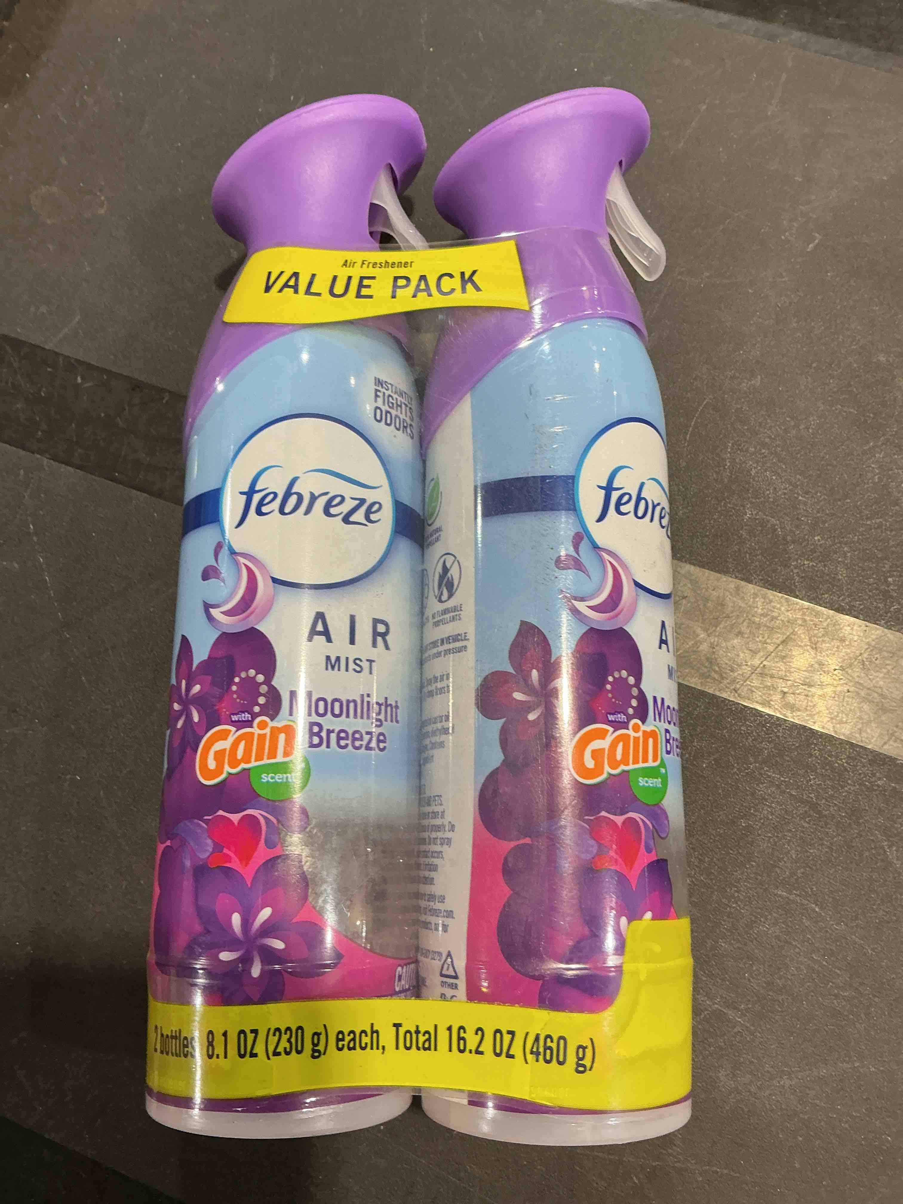 Condition photo showing New/Like New for febreze air fresheners gain moonlight breeze - 2ct: aerosol, non-powered