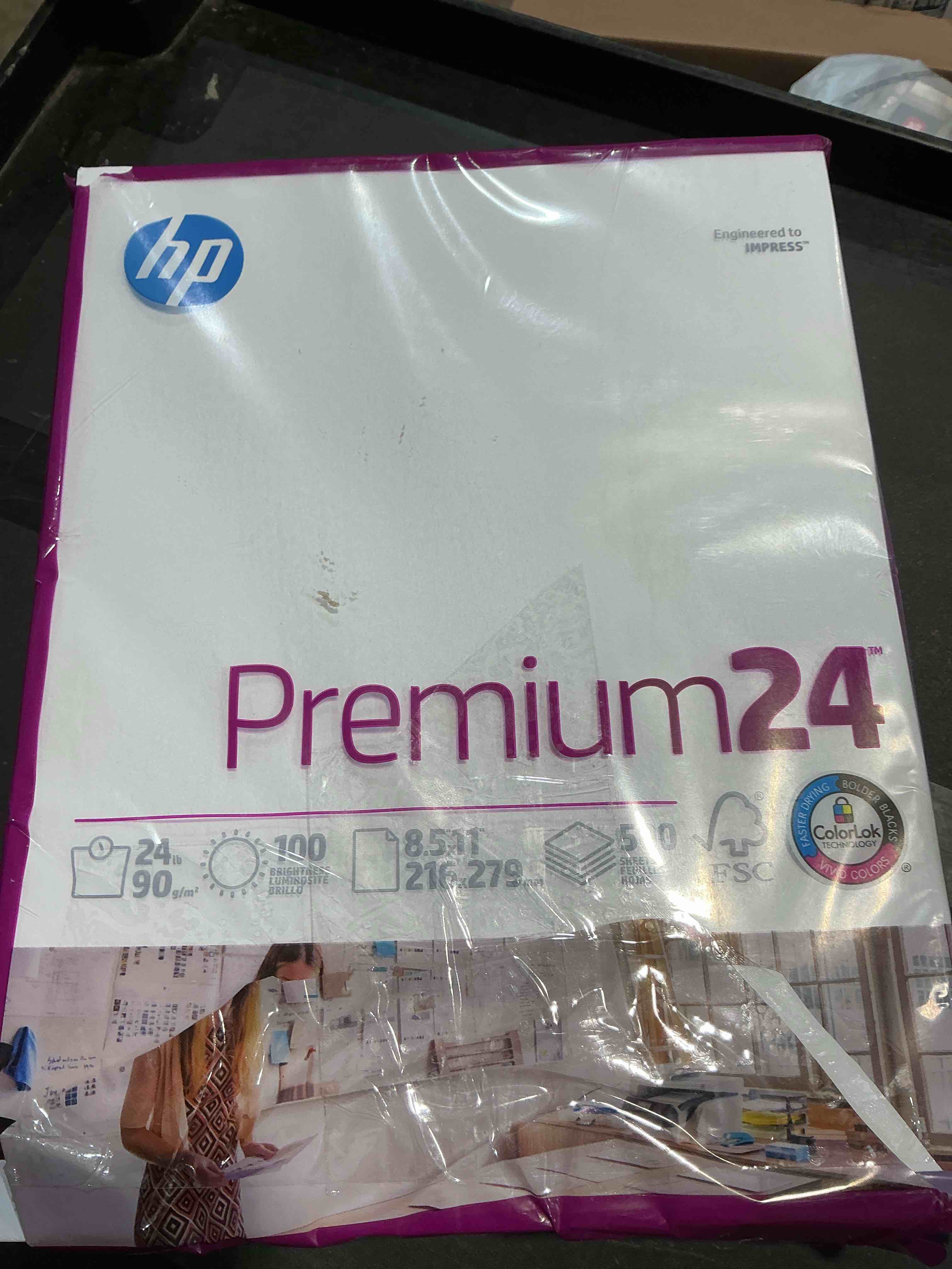 Condition photo showing Good Condition for hp printer paper  premium 24lb  8.5x11  white  1 ream  500 sheets