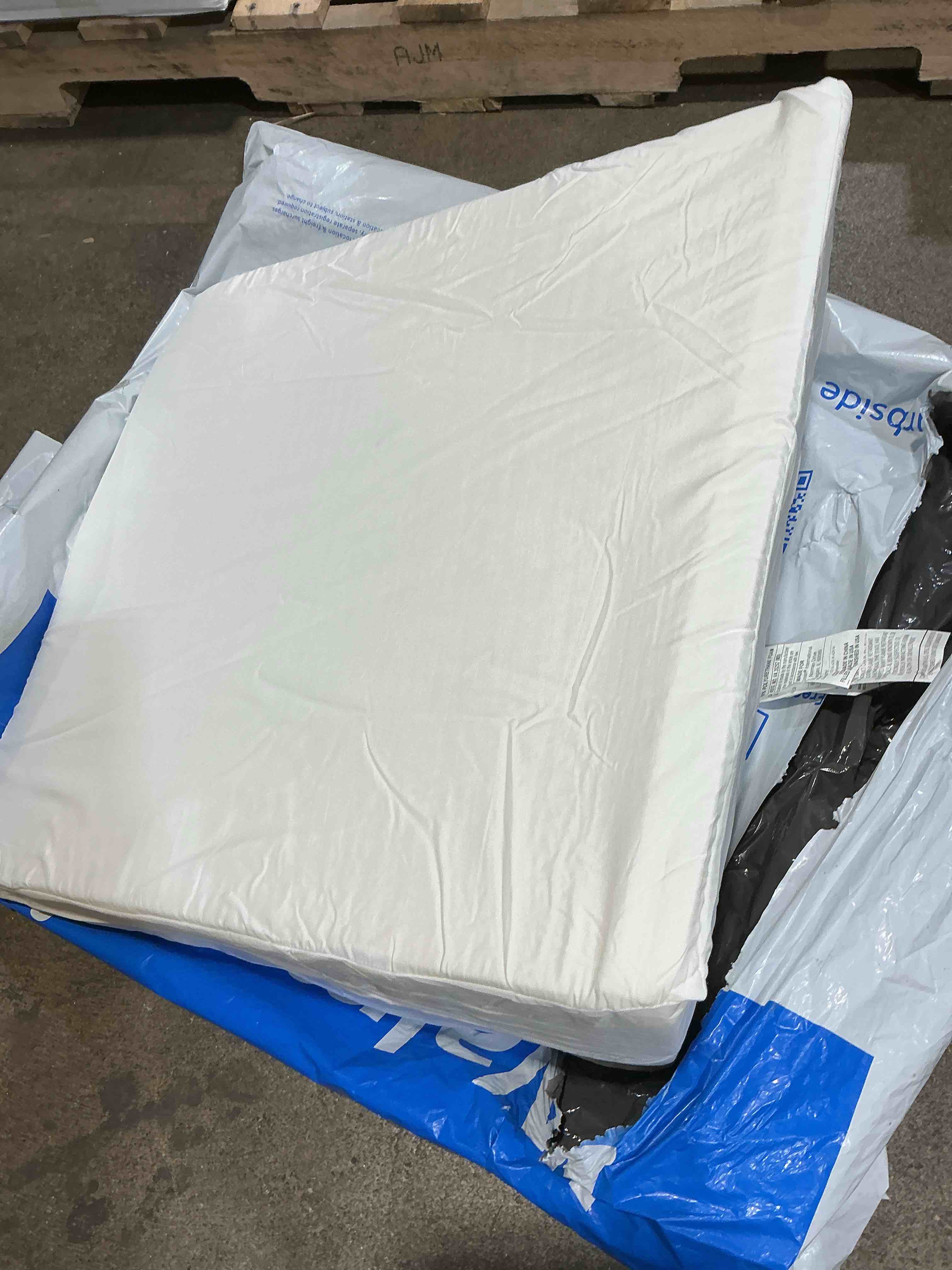 Condition photo showing Good Condition for hombys bed wedge pillow cover with zipper, 100% viscose made from bamboo, soft, cooling, breathable wedge pillowcase sweat-absorbent pillowcase for summer, (white, 25"x25"x8")