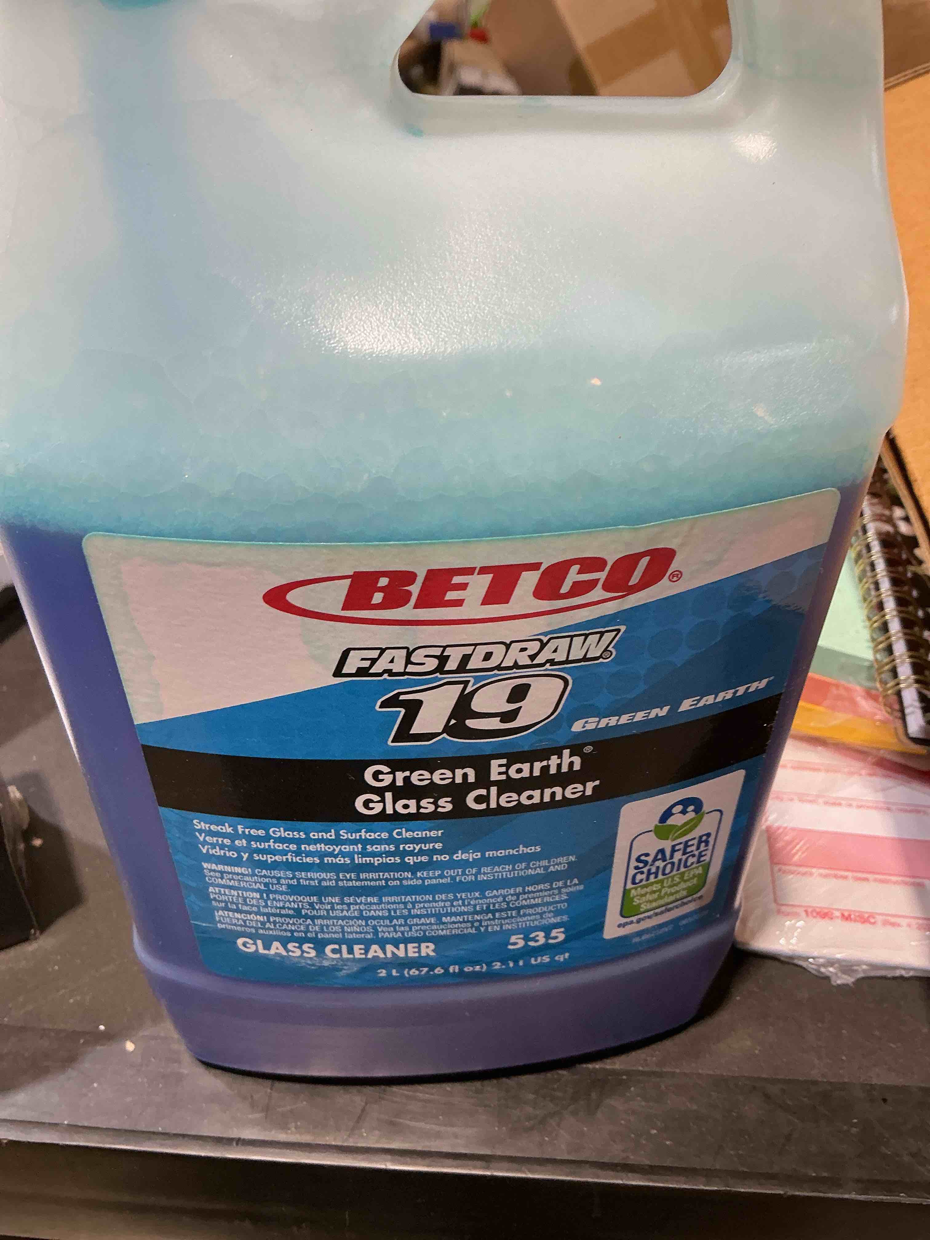 Condition photo showing Good Condition for betco green earth glass cleaner, 2 liter, case of 4