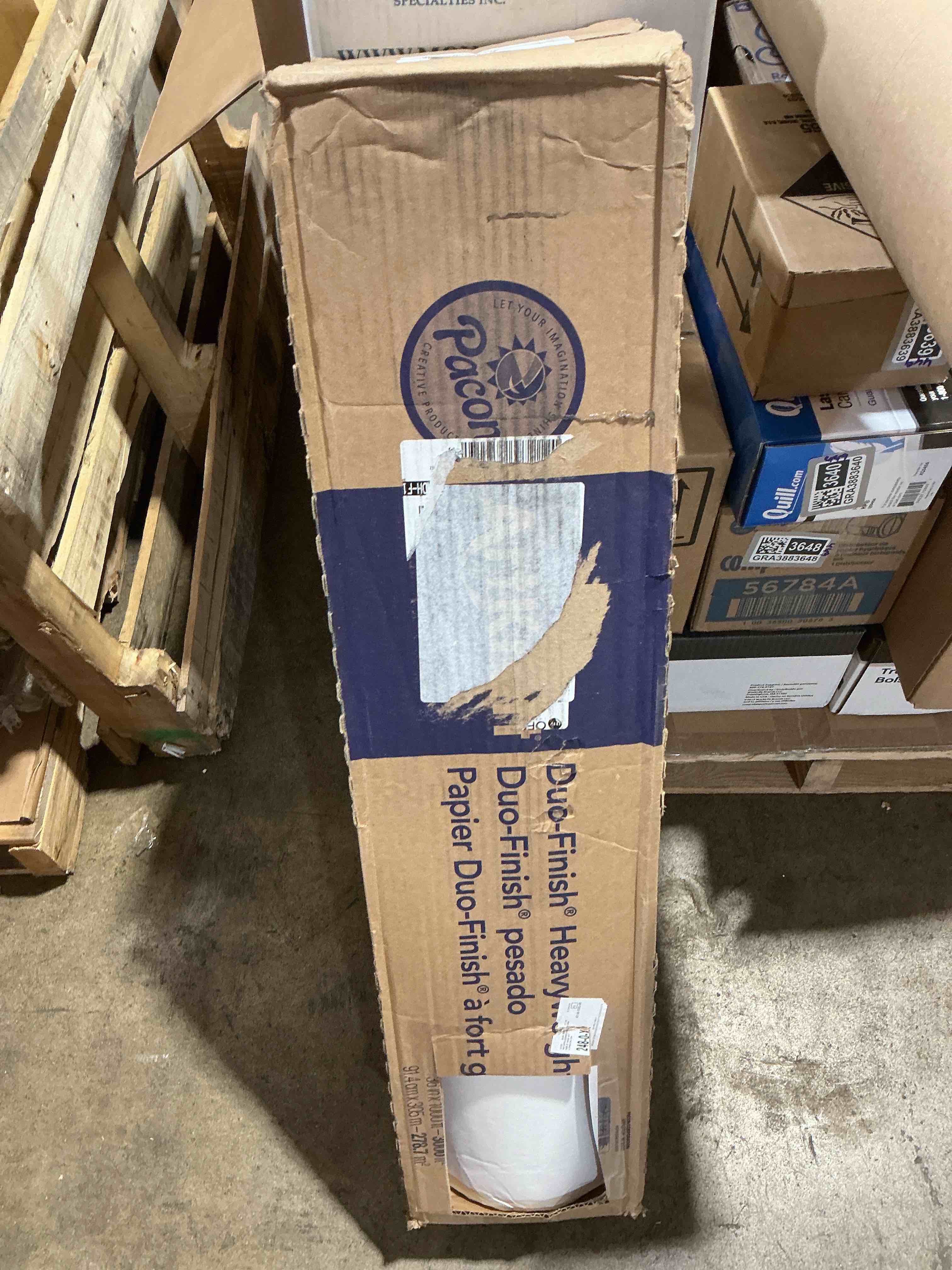 Condition photo showing New/Like New for pacon artkraft duo-finish paper roll, 36" x 1,000' (white, 1 roll)