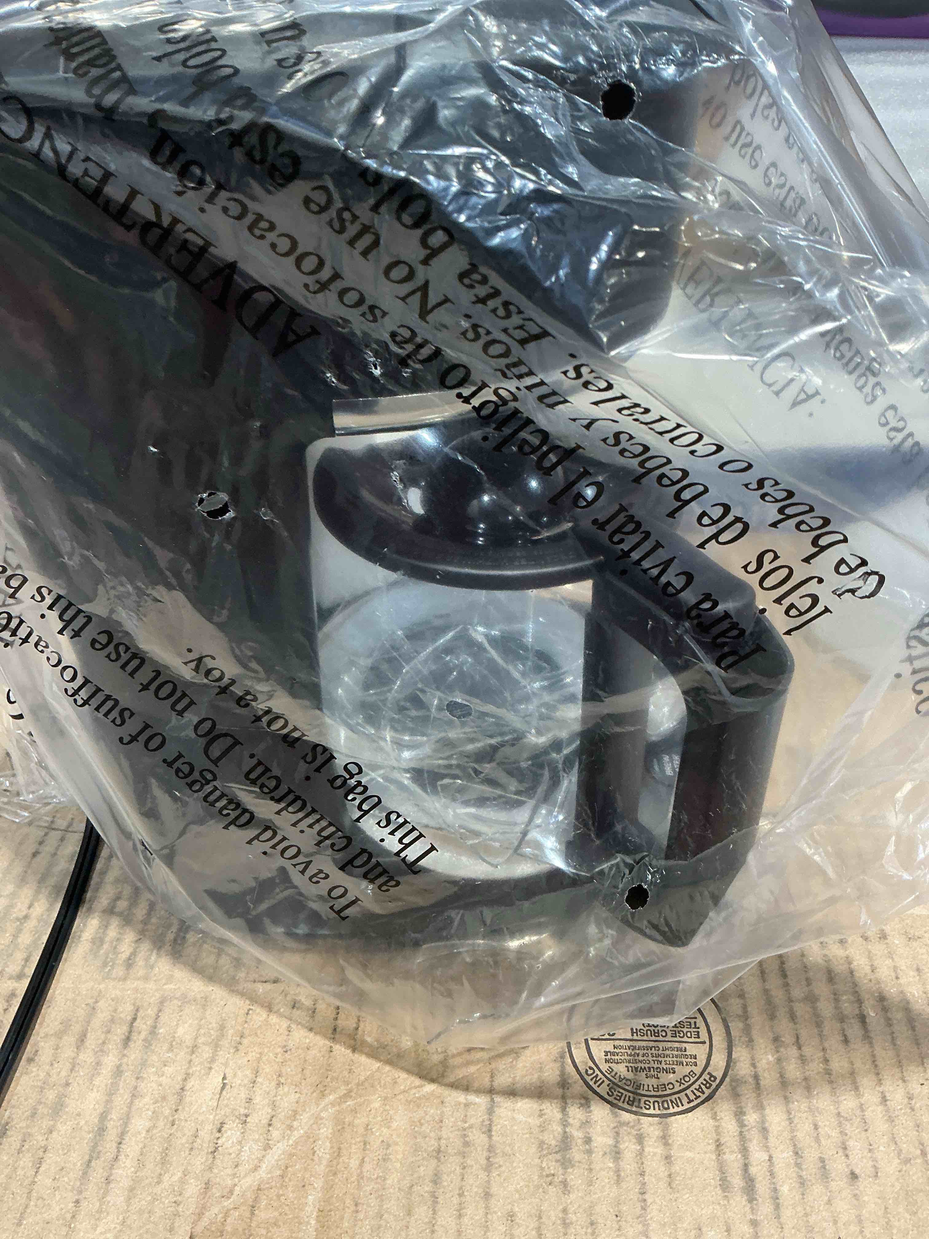 Condition photo showing As Is for mr. coffee 12-cup programmable coffee maker black: stainless steel drip machine, dishwasher-safe, electric, paper filter