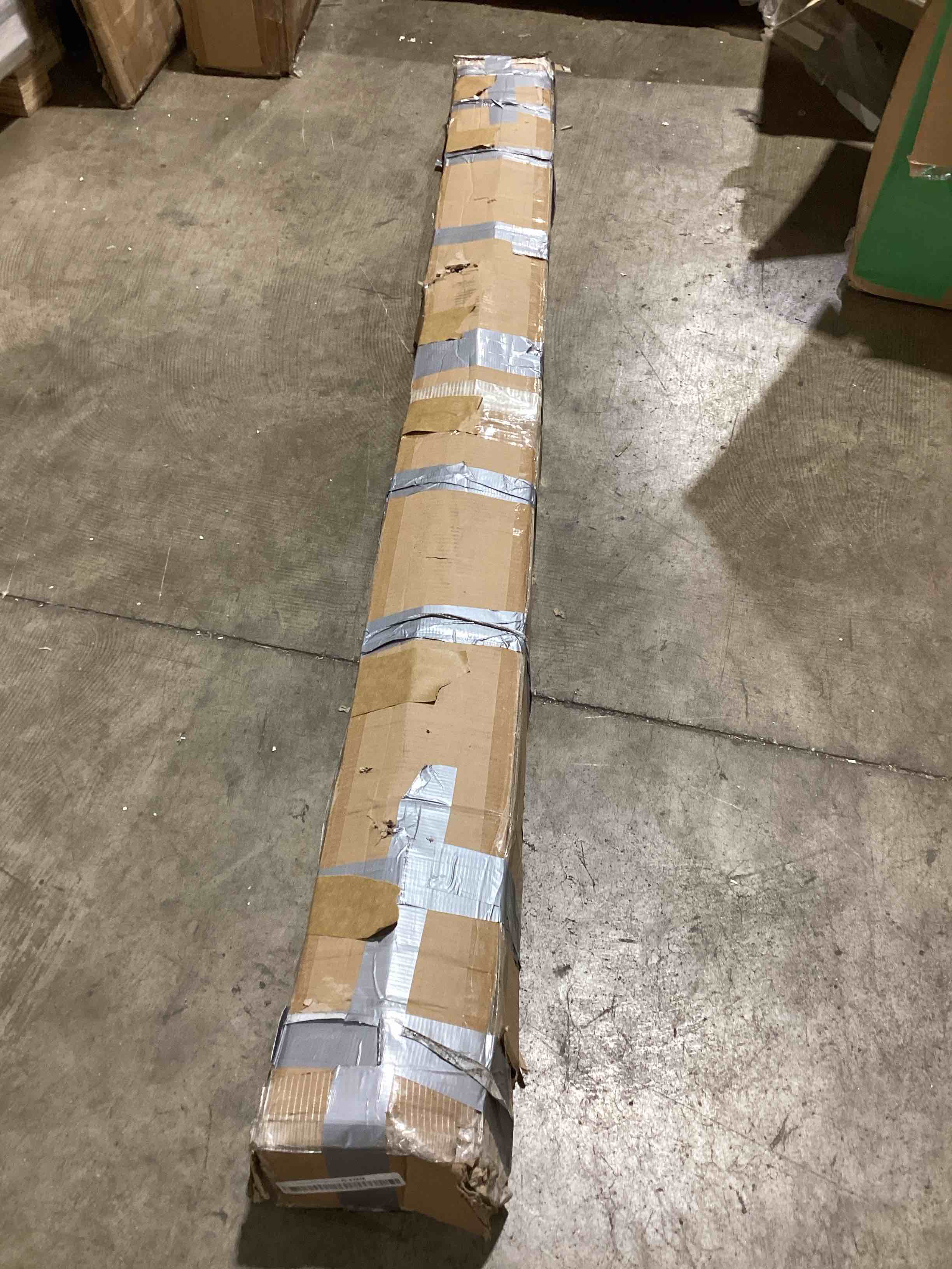 Condition photo showing As Is for heefen adjustable panel track blinds manual blackout vertical blinds for sliding door (dimout - texture white, 74" w x 96" h)
