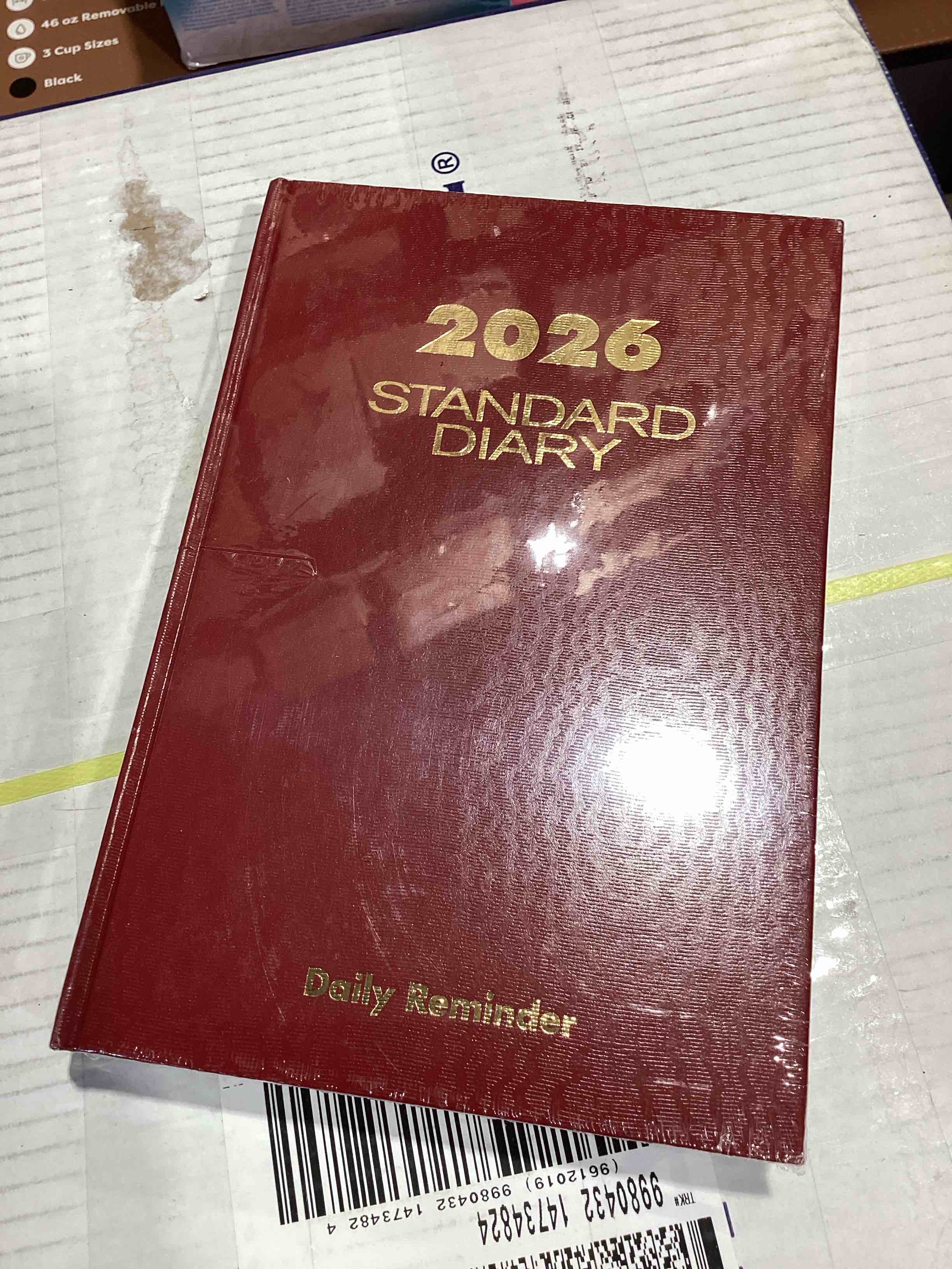 Condition photo showing New/Like New for at-a-glance 2026 diary, standard diary, daily, 5-3/4" x 8-1/4", small, 12-month, hardcover, red (sd3891326)
