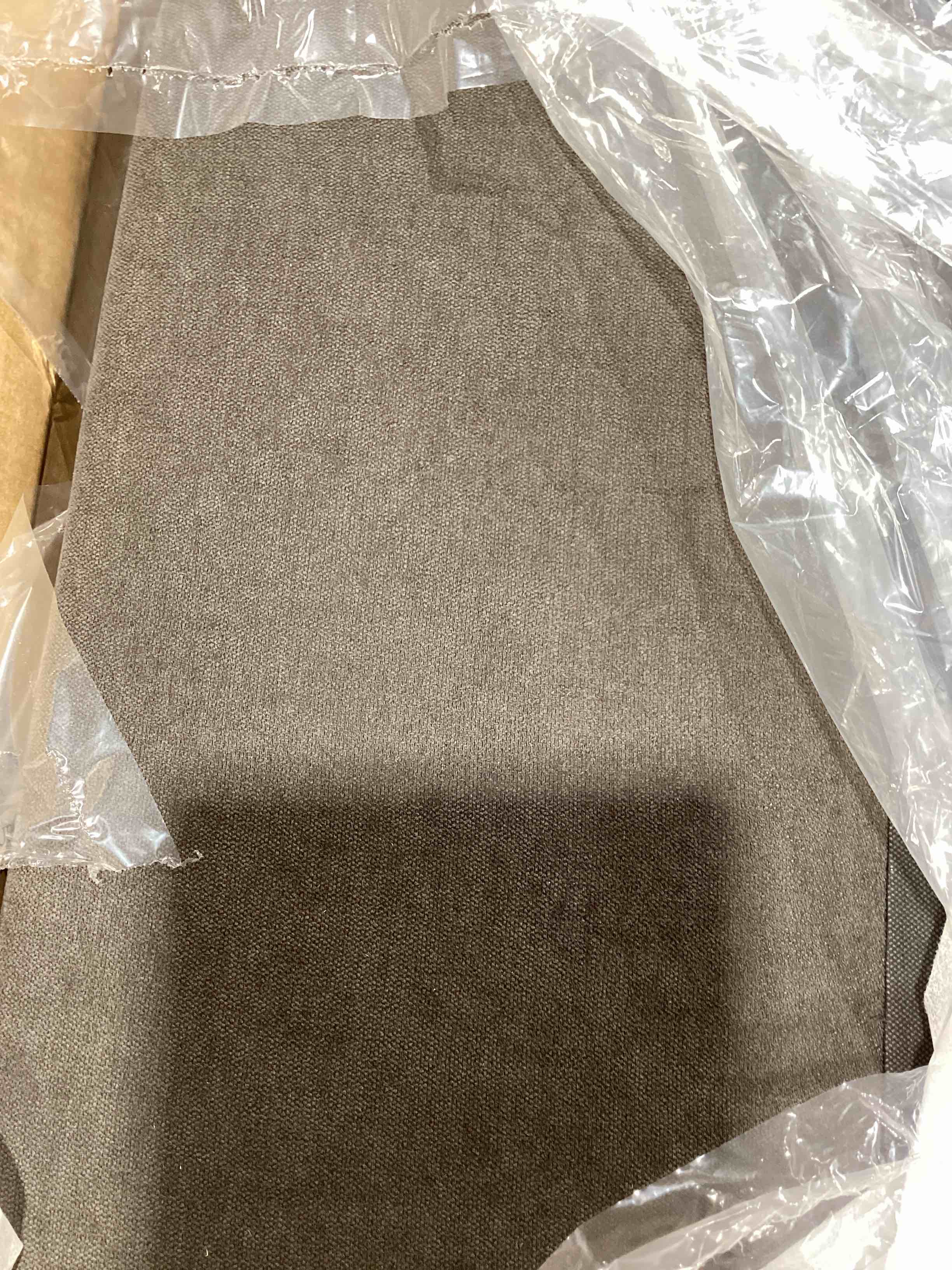 Condition photo showing Good Condition for incomplete:naomi home perry modern sectional sofa with storage chaise-color:espresso,fabric:velvet