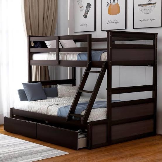 incomplete: harper & bright designs twin over full bunk bed with trundle and drawers