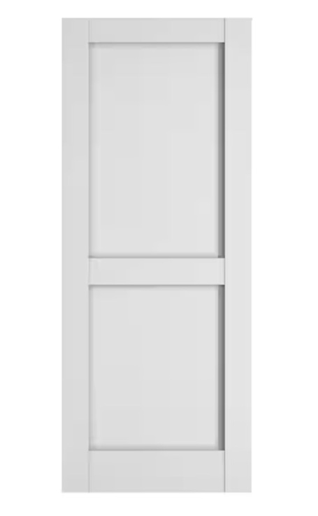24 inch 1panel shaker solid core white primed composite mdf interior door slab no hardware included