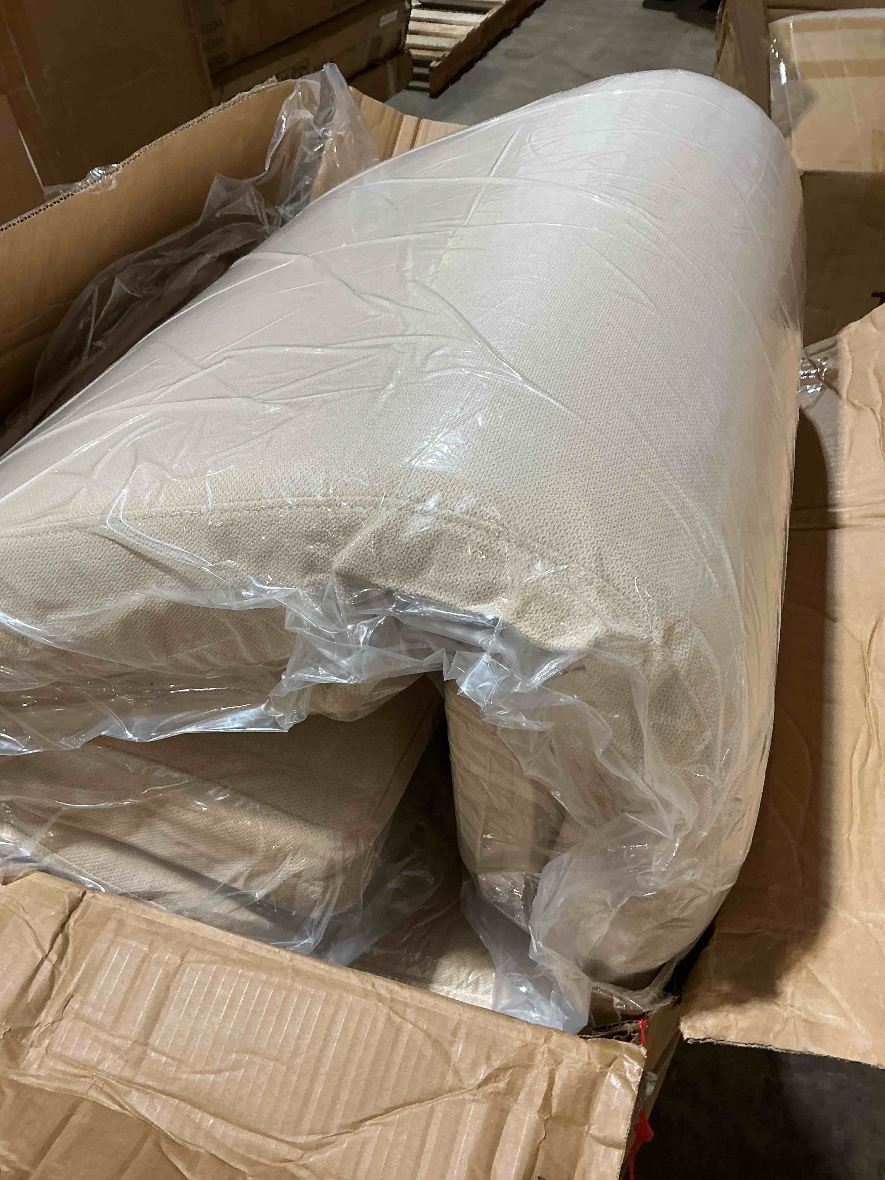Condition photo showing Good Condition for waxberry 85" l shaped sectional sofa couch, pull out couch sleeper sofa bed for living room, soft chenille deep seat sofa, reversible chaise, storage, side pockets & dual usb/type-c ports, beige ( incomplete )