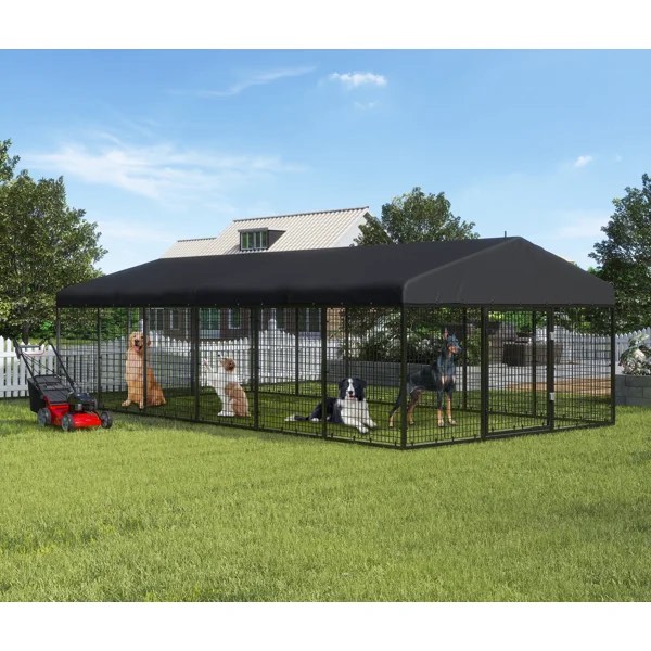  pet only large black qutdoor dog incomplete ( only one box) ( box b ) 