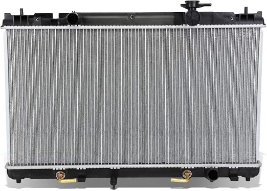 dna motoring oem-ra-2436 oe style aluminum radiator compatible with 02-08 camry/solara l4 at, 30" w x 15-3/4" h x 1" d, 1-5/16" inlet, 1-5/16" outlet