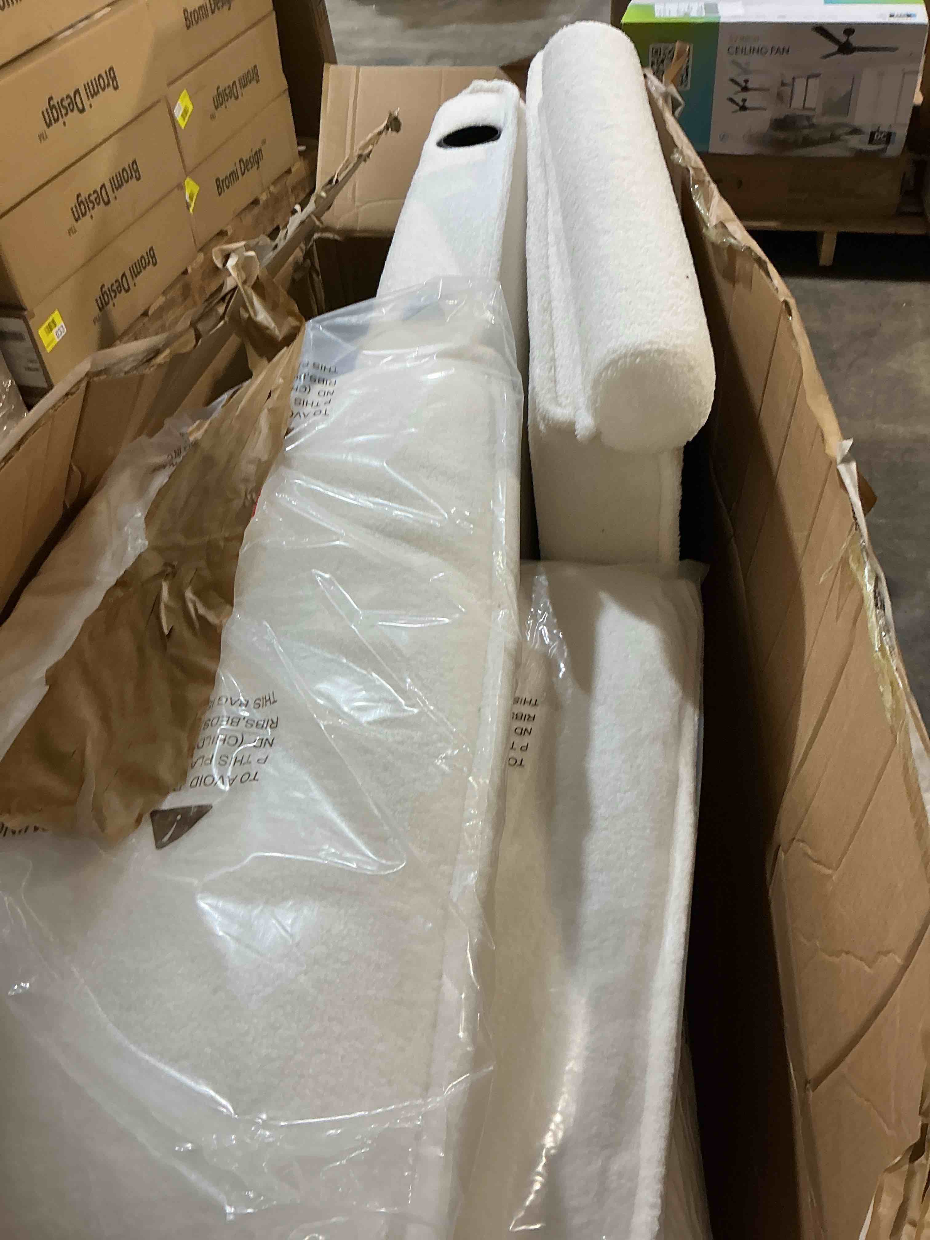 Condition photo showing Good Condition for kislot 84 inch sectional sleeper sofa with pull out bed convertible 2 in 1 couch with storage chaise & usb charging comfy l shaped modular couches for living room apartment(2 box)