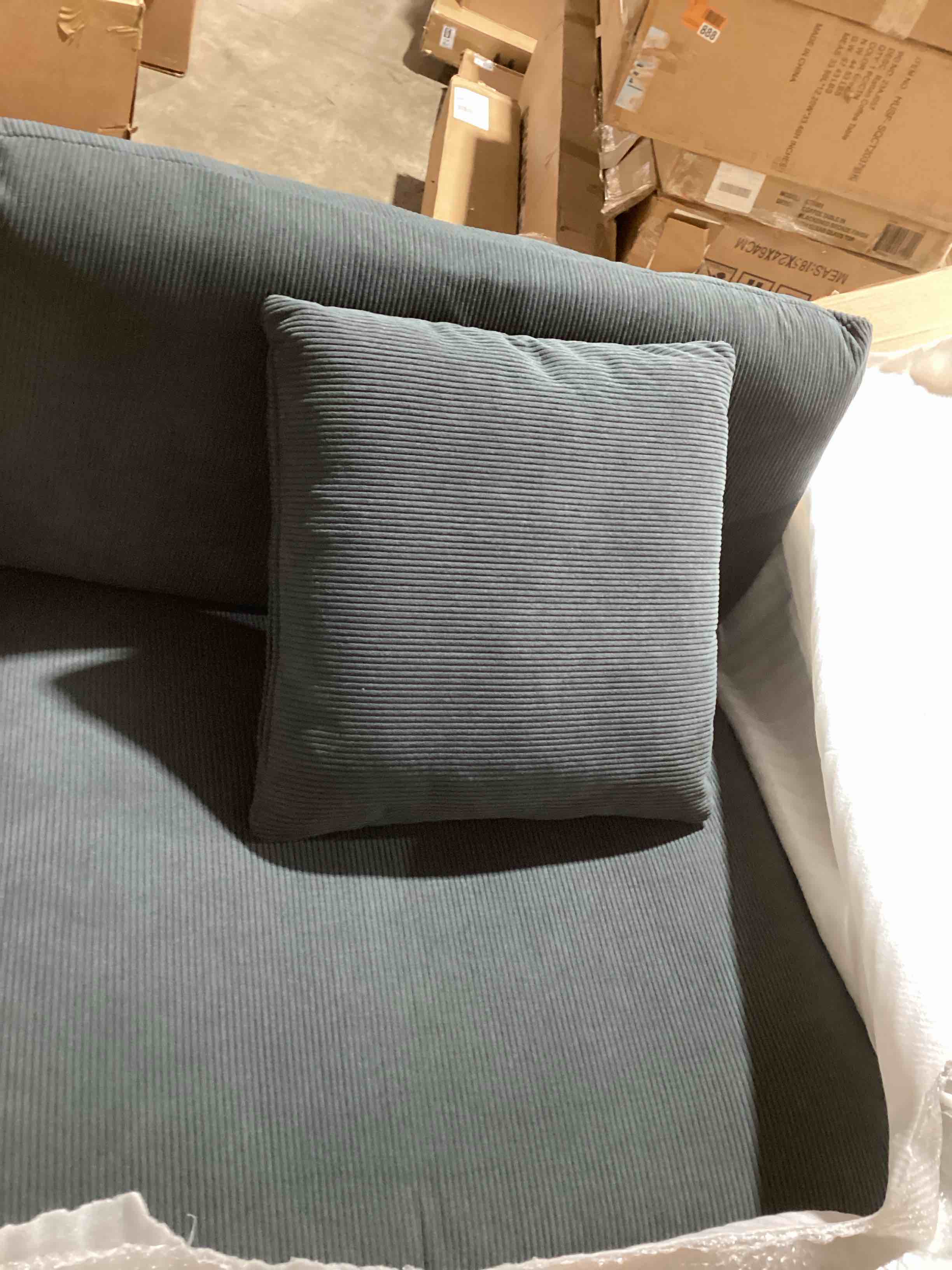 Condition photo showing New/Like New for fajiani oversized modular sectional sofa,cloud couch deep seat sofa cushion covers removable, oversized sectional couches for living room (center modular seater-black gray)