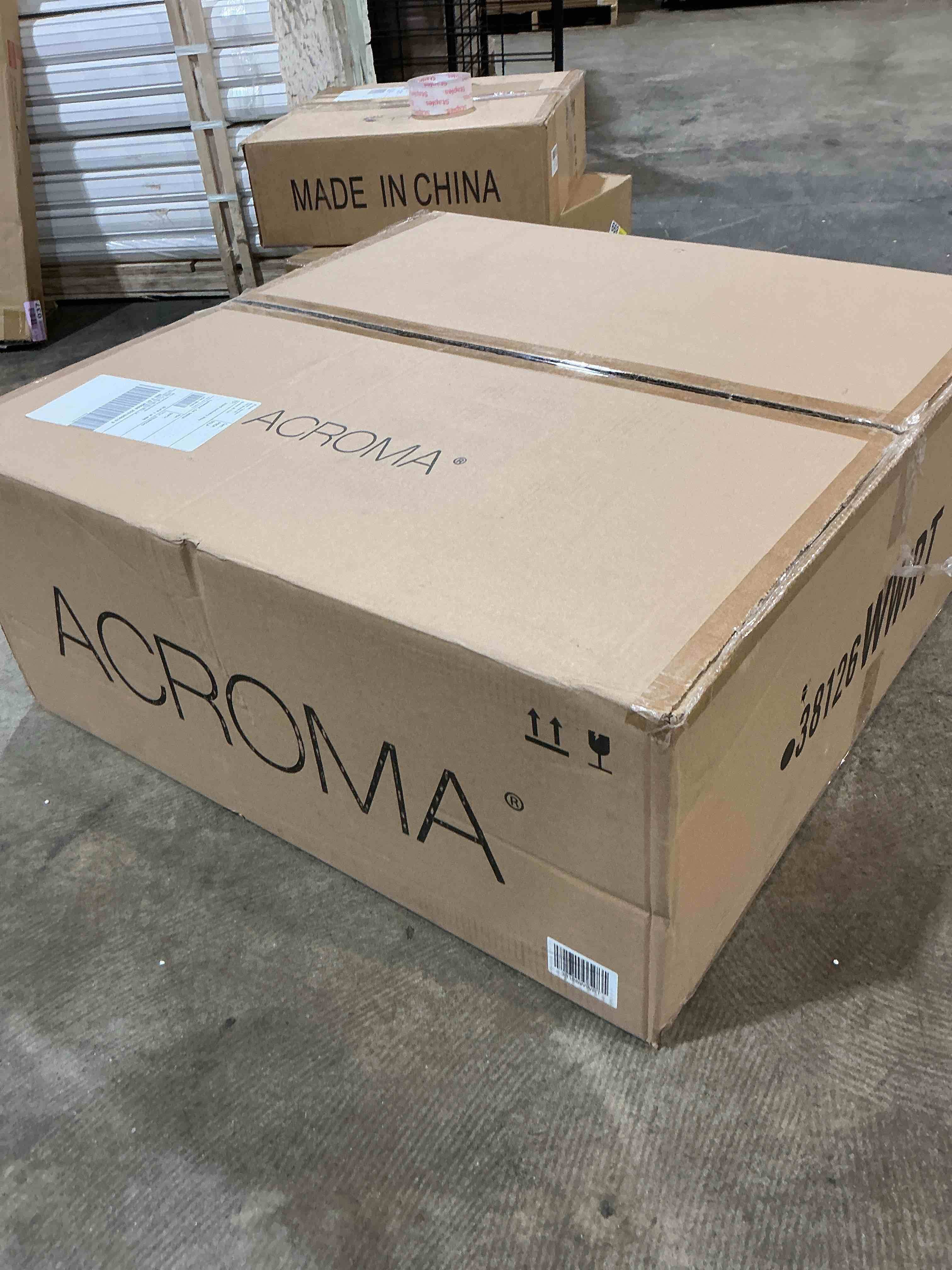 Condition photo showing New/Like New for acroma riadh 6 -light matte black bare bulb metal chandelier