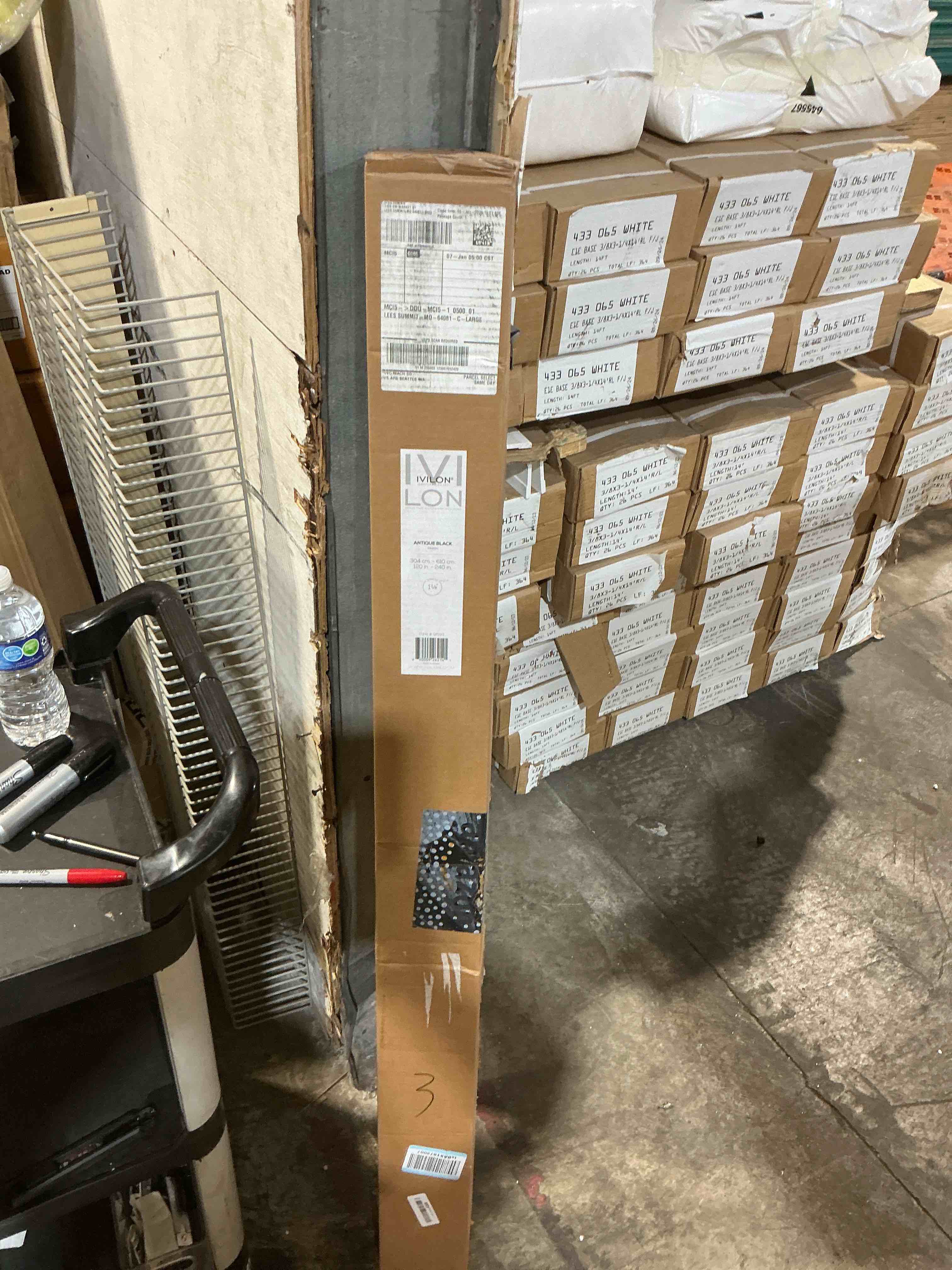 Condition photo showing Good Condition for ivilon drapery treatment window curtain rod - square design 1 1/8 rod. 120 to 240 inch - antique black 120 to 240 in.