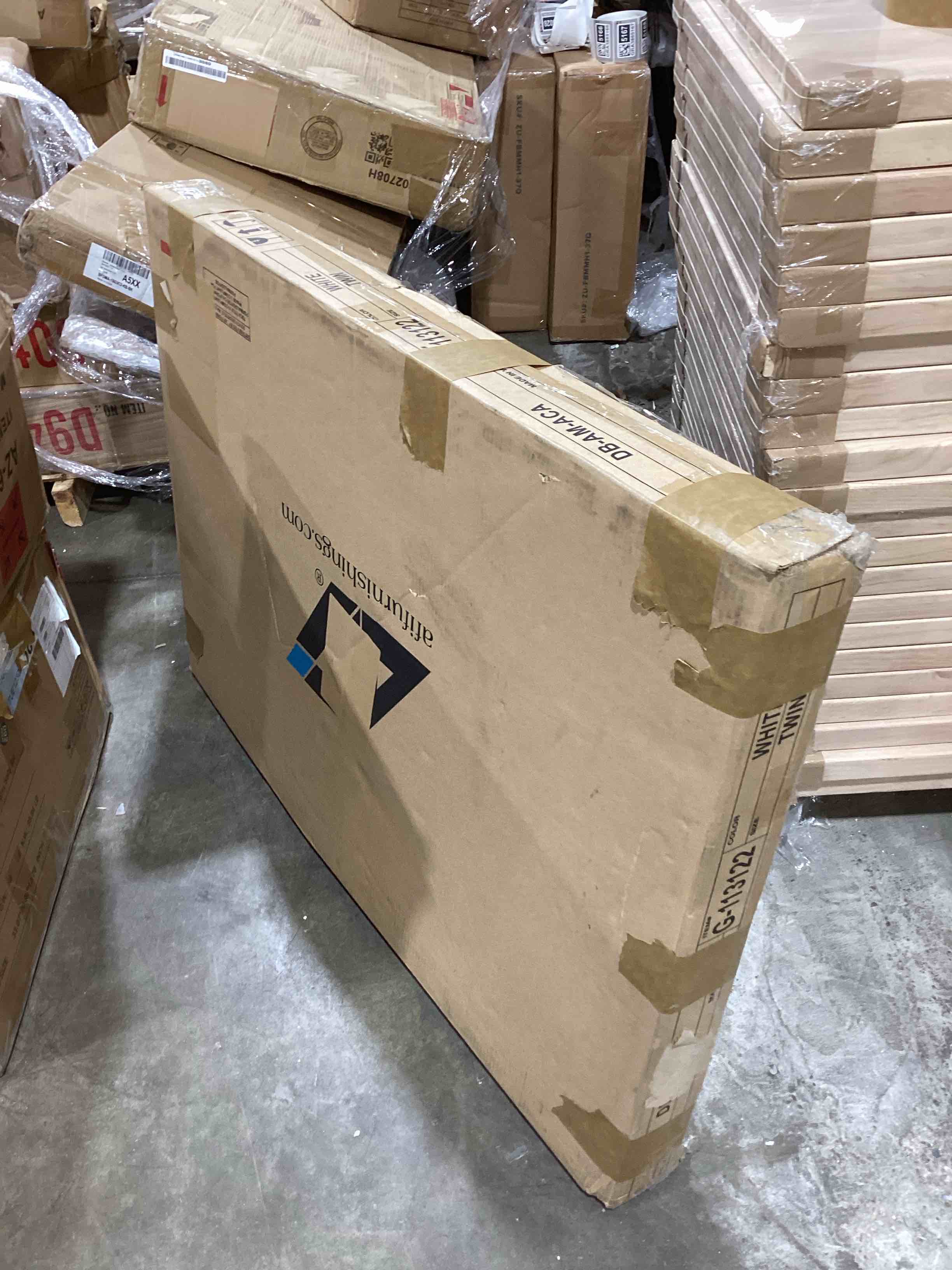 Condition photo showing Good Condition for wood bed frames -headboard, (white, twin)