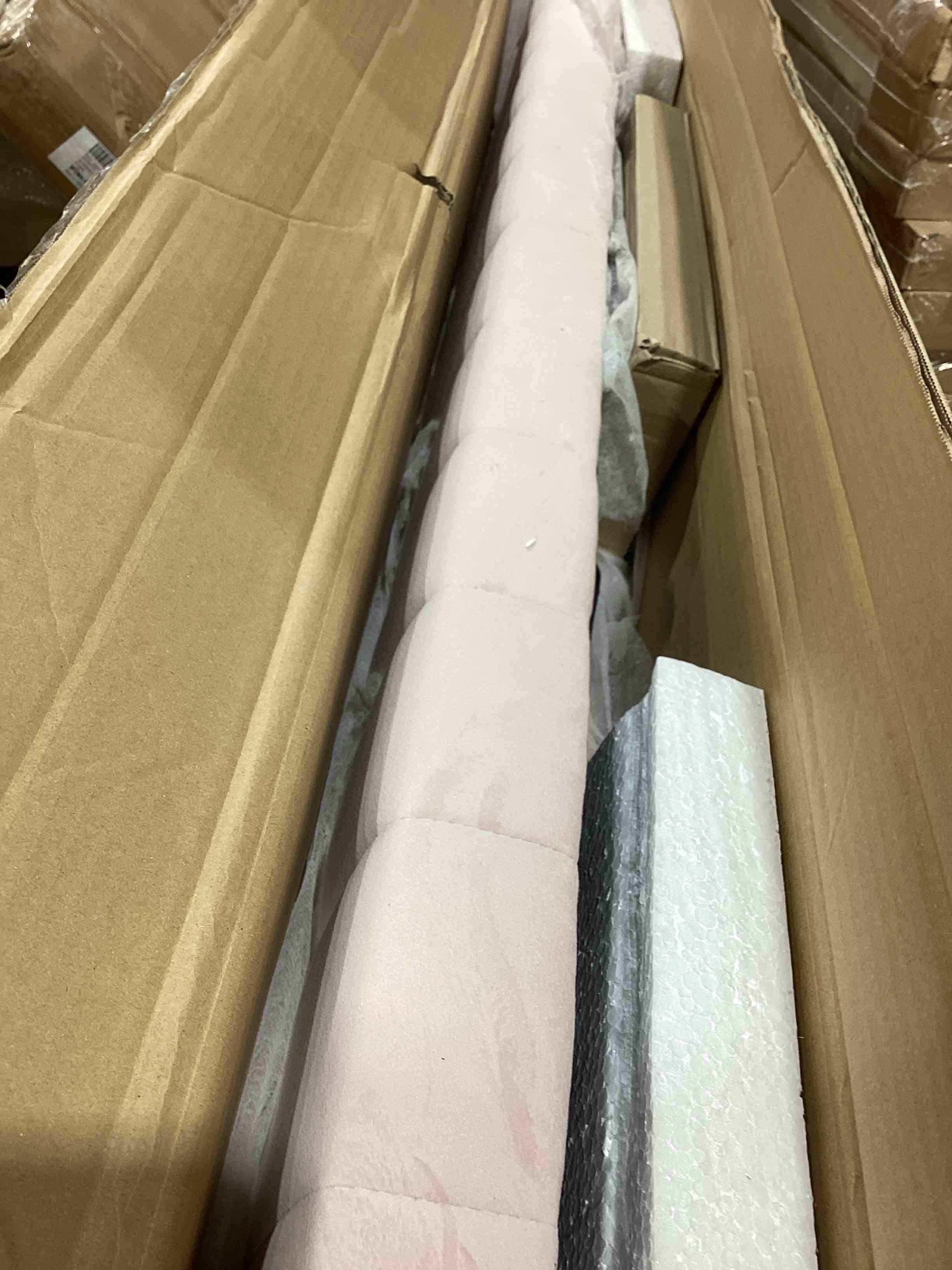 Condition photo showing Good Condition for incomplete:merax full size bed with trundle, velvet upholstered platform bed frame, no box spring needed, wood slat support, modern luxury bedroom furniture for small space,pink