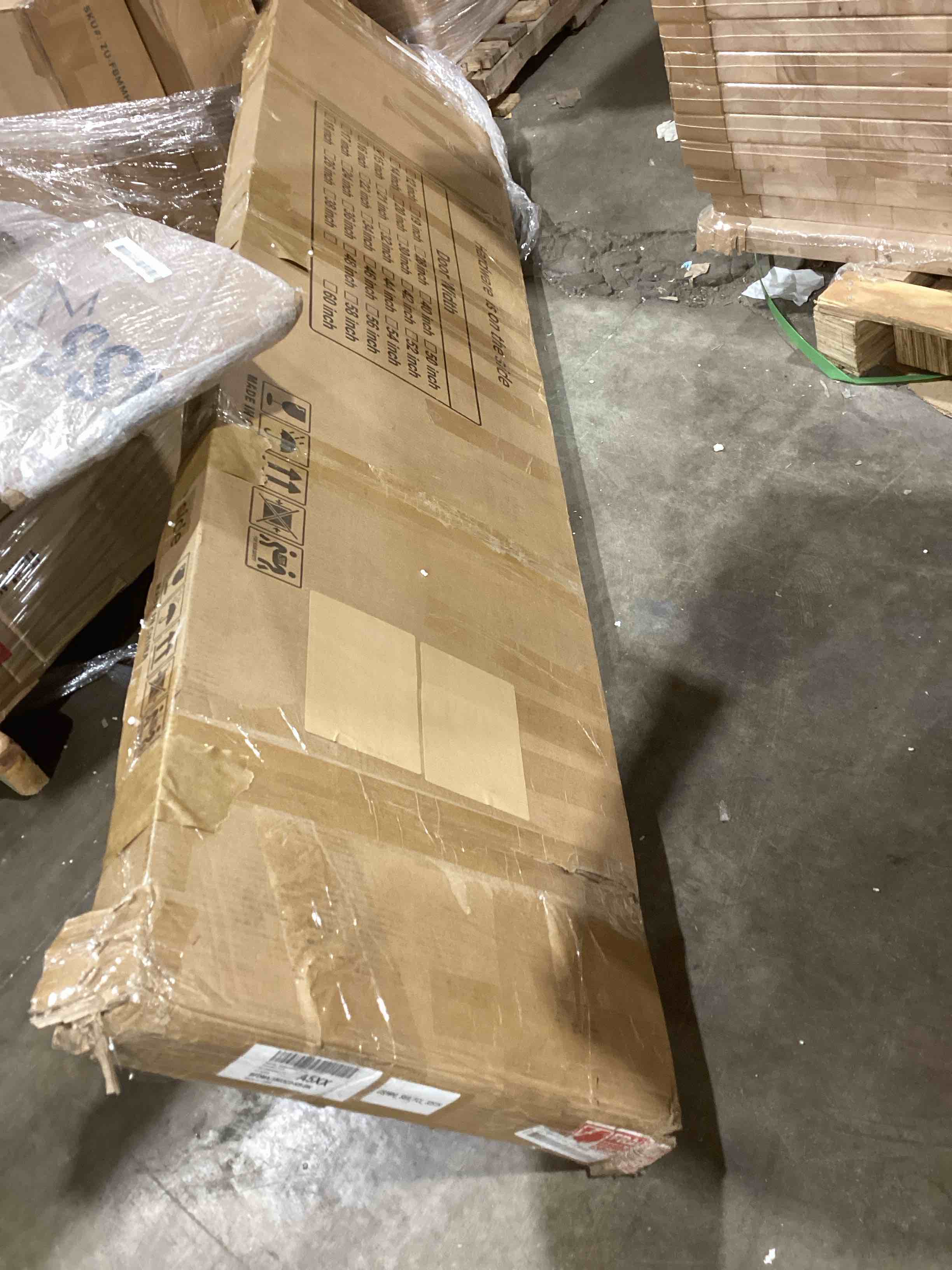 Condition photo showing Good Condition for bifold doors for 15 inch opening,tempered frosted glass,black | closet folding doors with hardware kit included, easy assembly for pantry closet,water-proof pvc surface