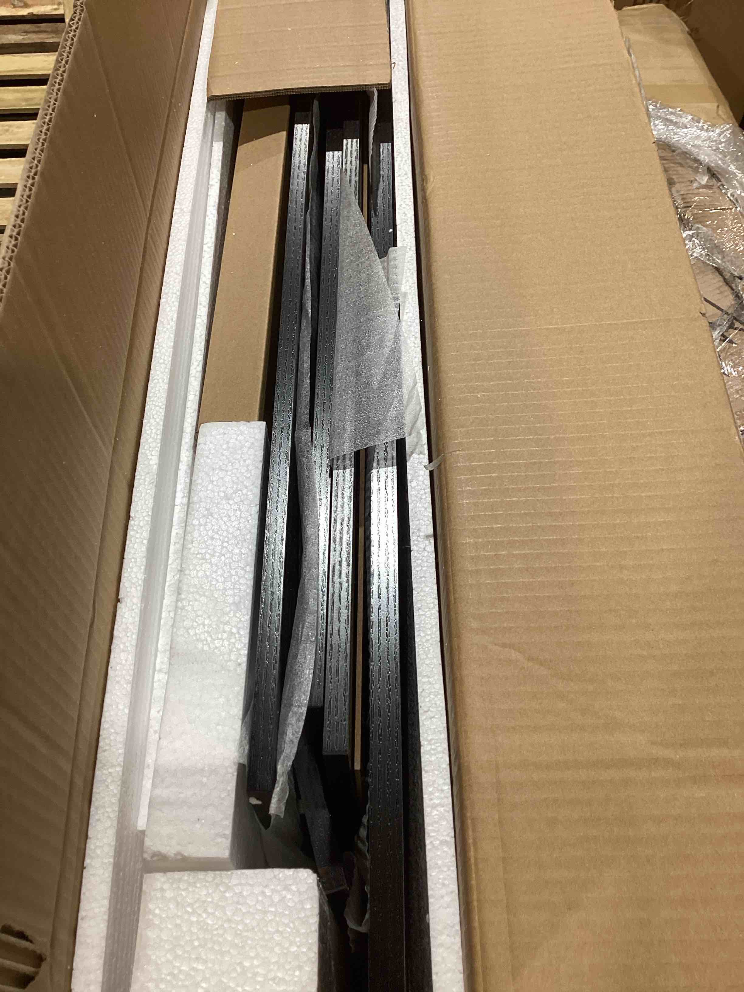 Condition photo showing Good Condition for bornoon shoe cabinet for entryway with 2 flip drawers, slim wooden shoe storage organizer with modern fluted pannel?freestanding narrow hidden shoe rack for hallway, foyer, living room