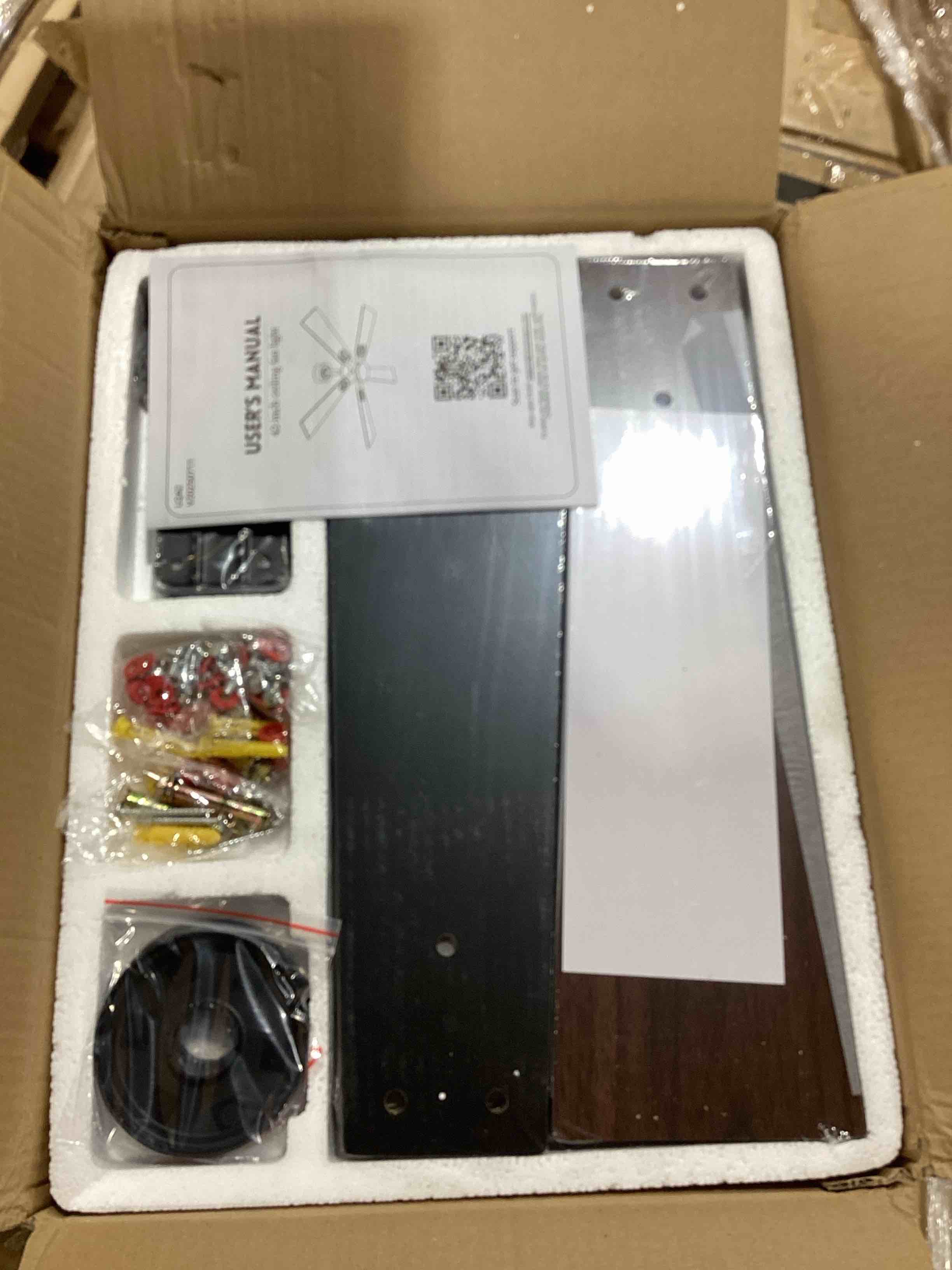 Condition photo showing New/Like New for fanbulous 2 pack of 42 inch modern ceiling fans with lights & remote, black