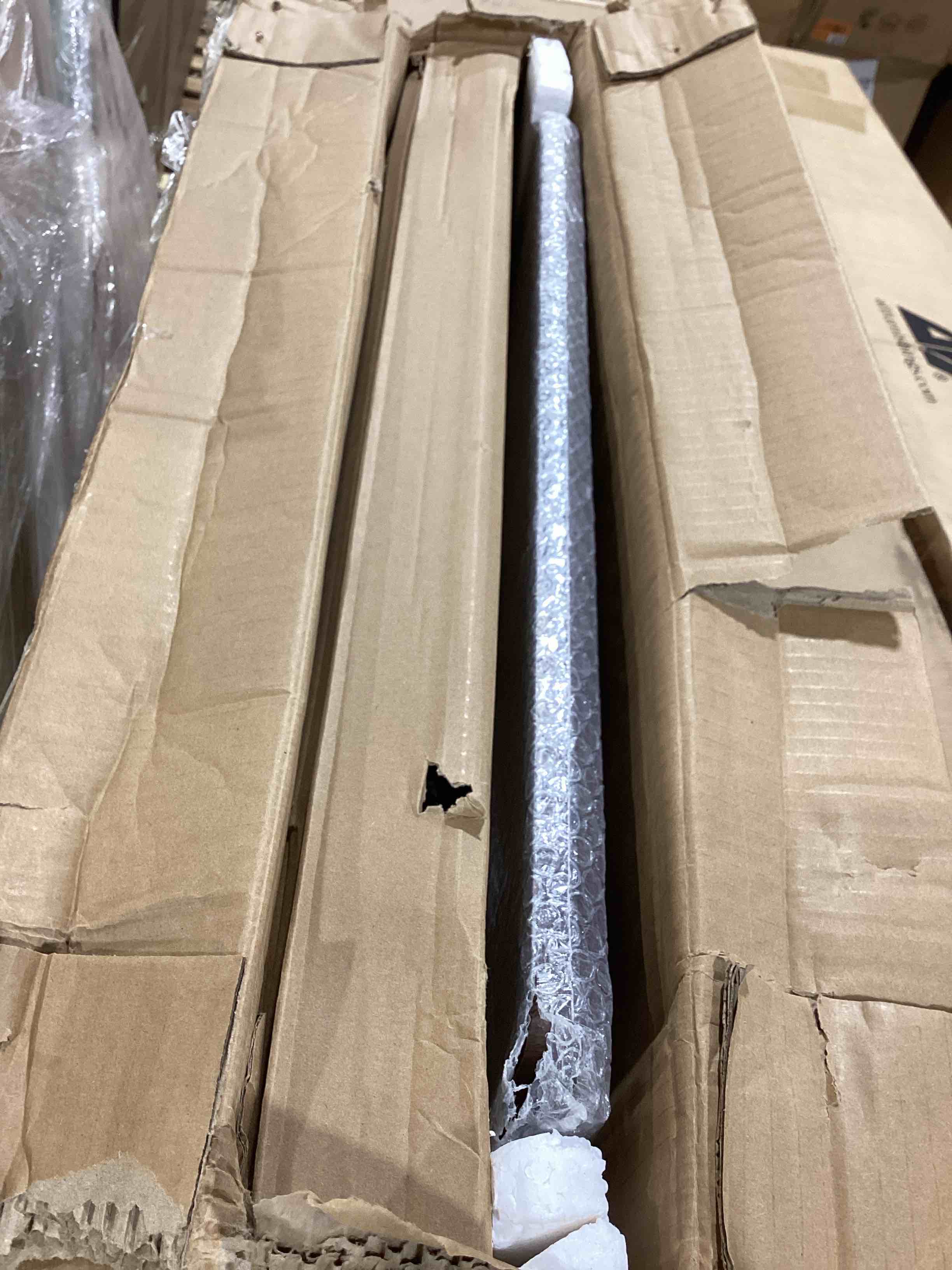 Condition photo showing Good Condition for universal tv stand - table top tv stand for 27-60 inch lcd led tvs - 9 level height adjustable tv base stand with tempered glass base & wire management, vesa 400x400mm