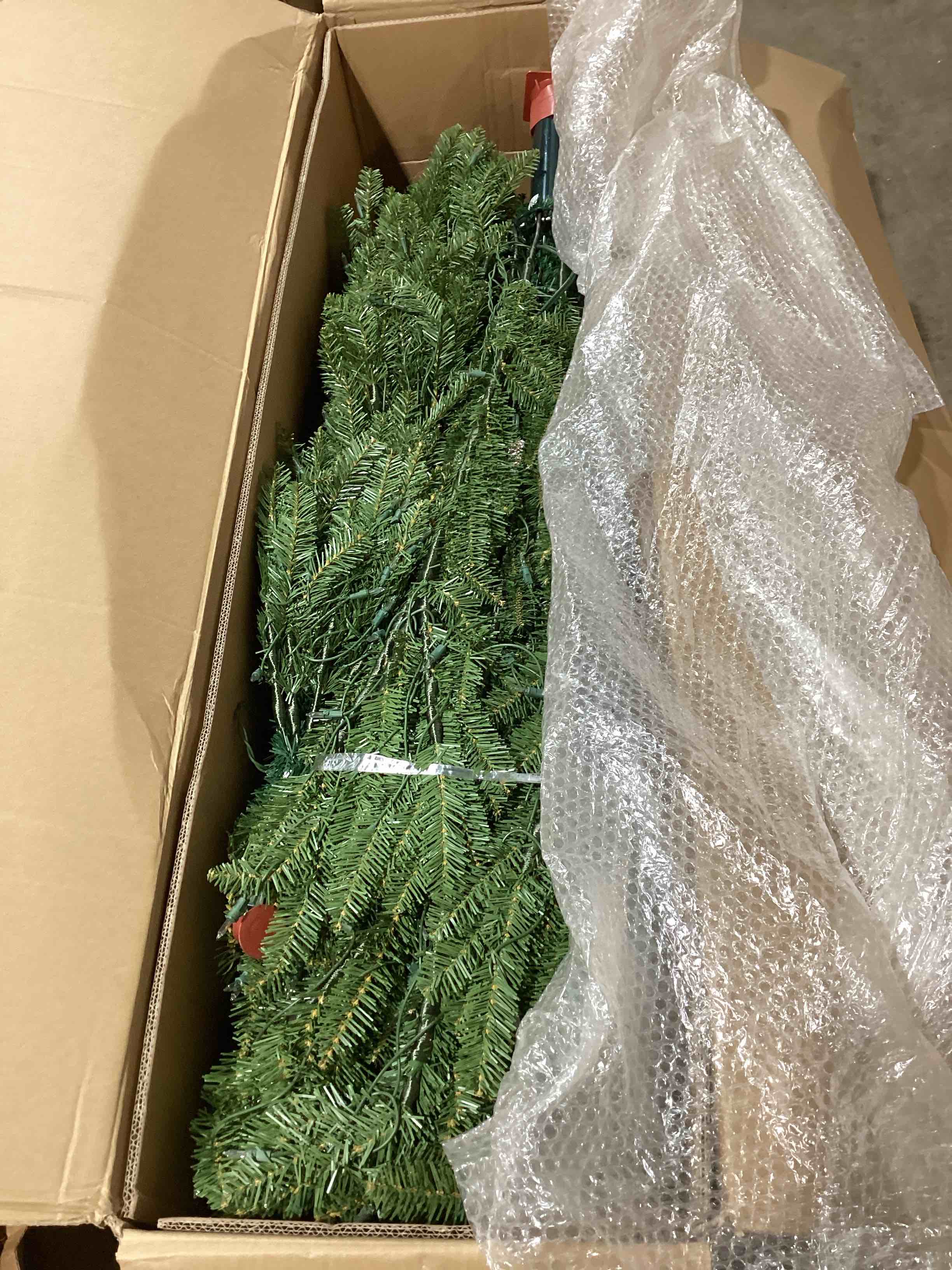 Condition photo showing Good Condition for national tree company 12ft pre-lit dunhill fir artificial christmas tree | 1,500 clear lights, 7,794 tips, includes stand, green