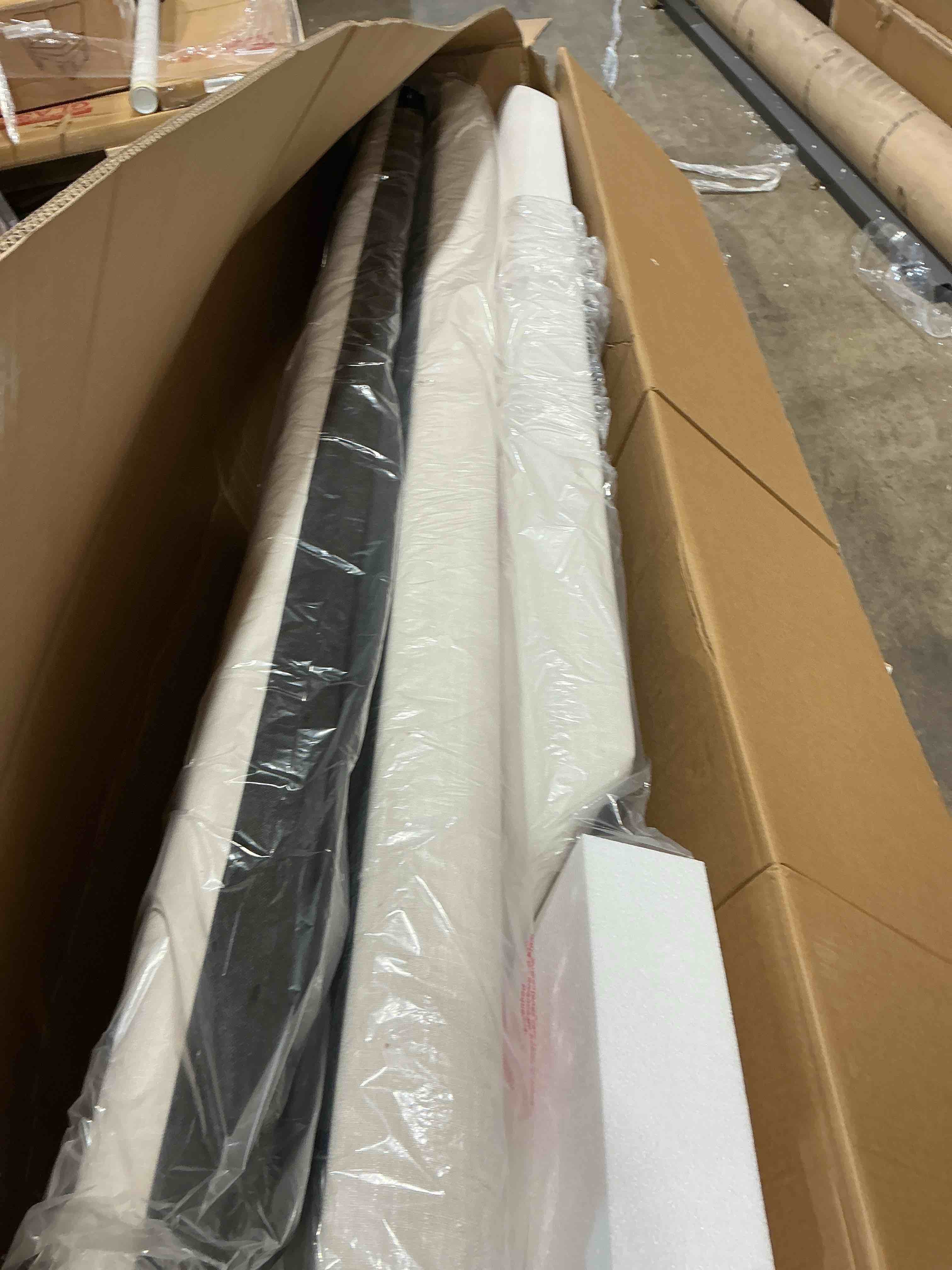 Condition photo showing Good Condition for elena upholstered queen footboard/side rails/slats