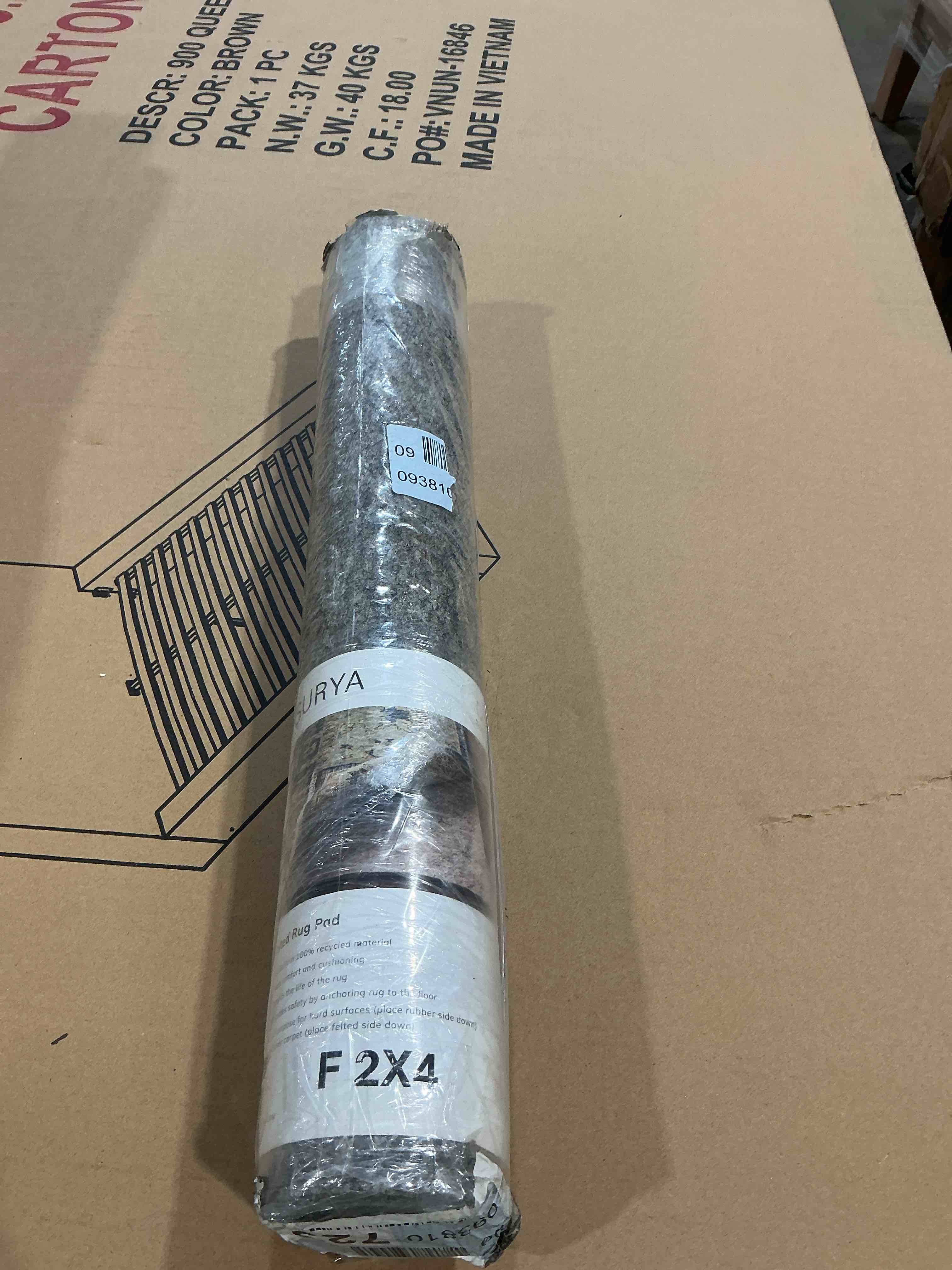 Condition photo showing Good Condition for veken non slip cushioned rug pad gripper, felt and silicone backing, carpet liner protector mat for area rugs and hardwood floors, keep rugs safe and in place, 2 x 3 ft 1/8 inch thick