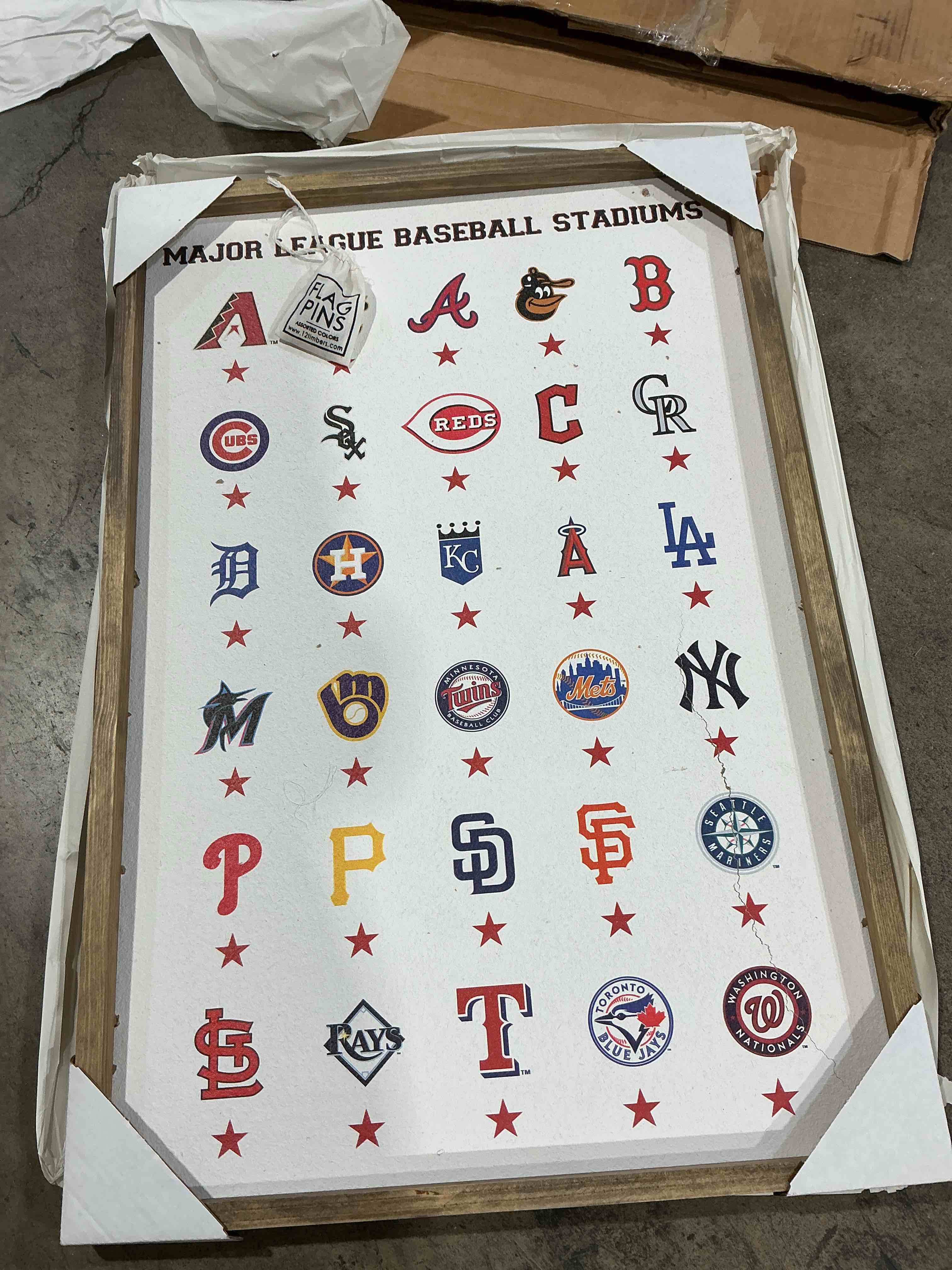 Condition photo showing As Is for mlb checklist pinboard