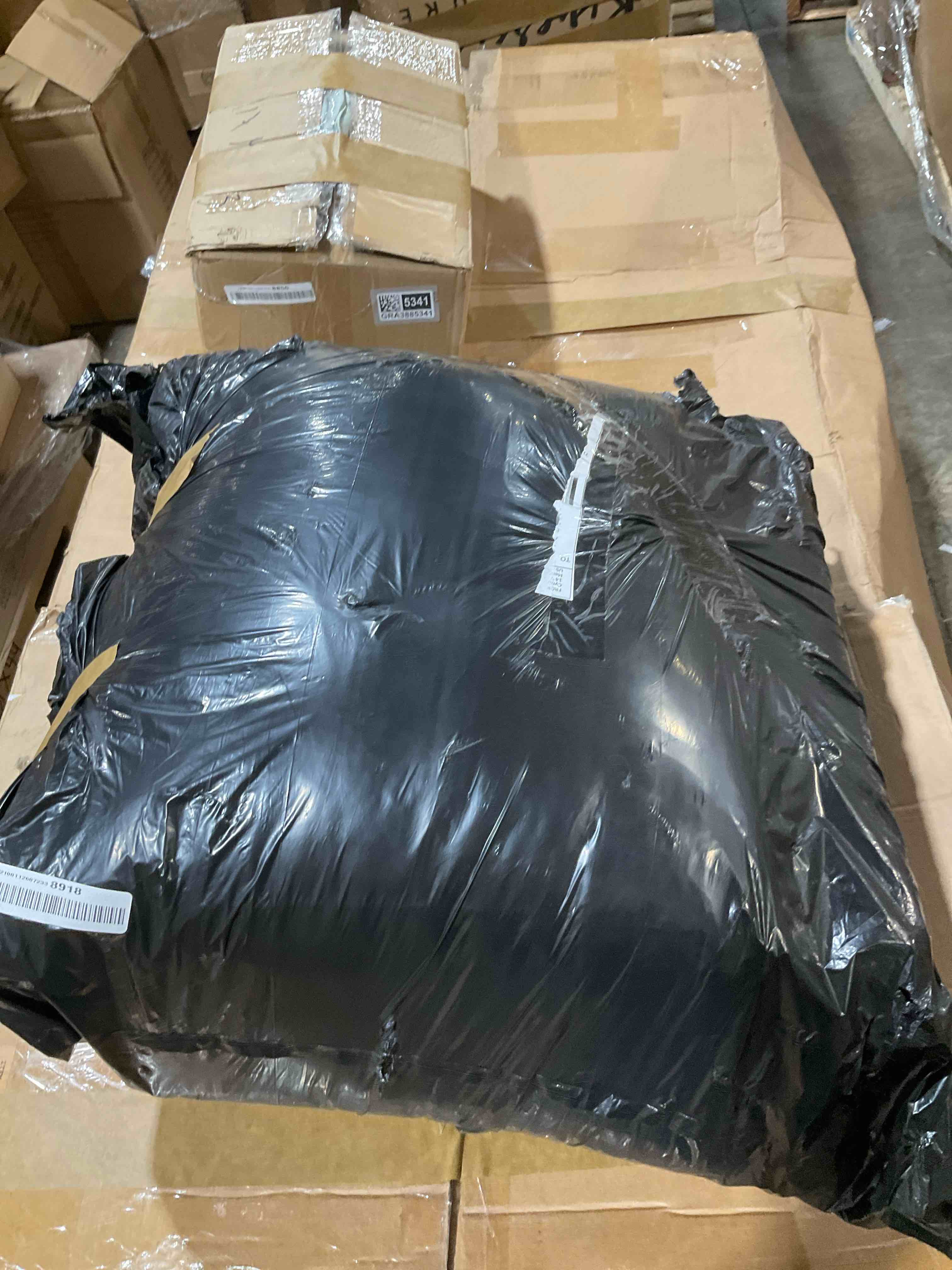 Condition photo showing Good Condition for sunbrella fabric cast pumice 2-piece reversible outdoor deep seat cushion set