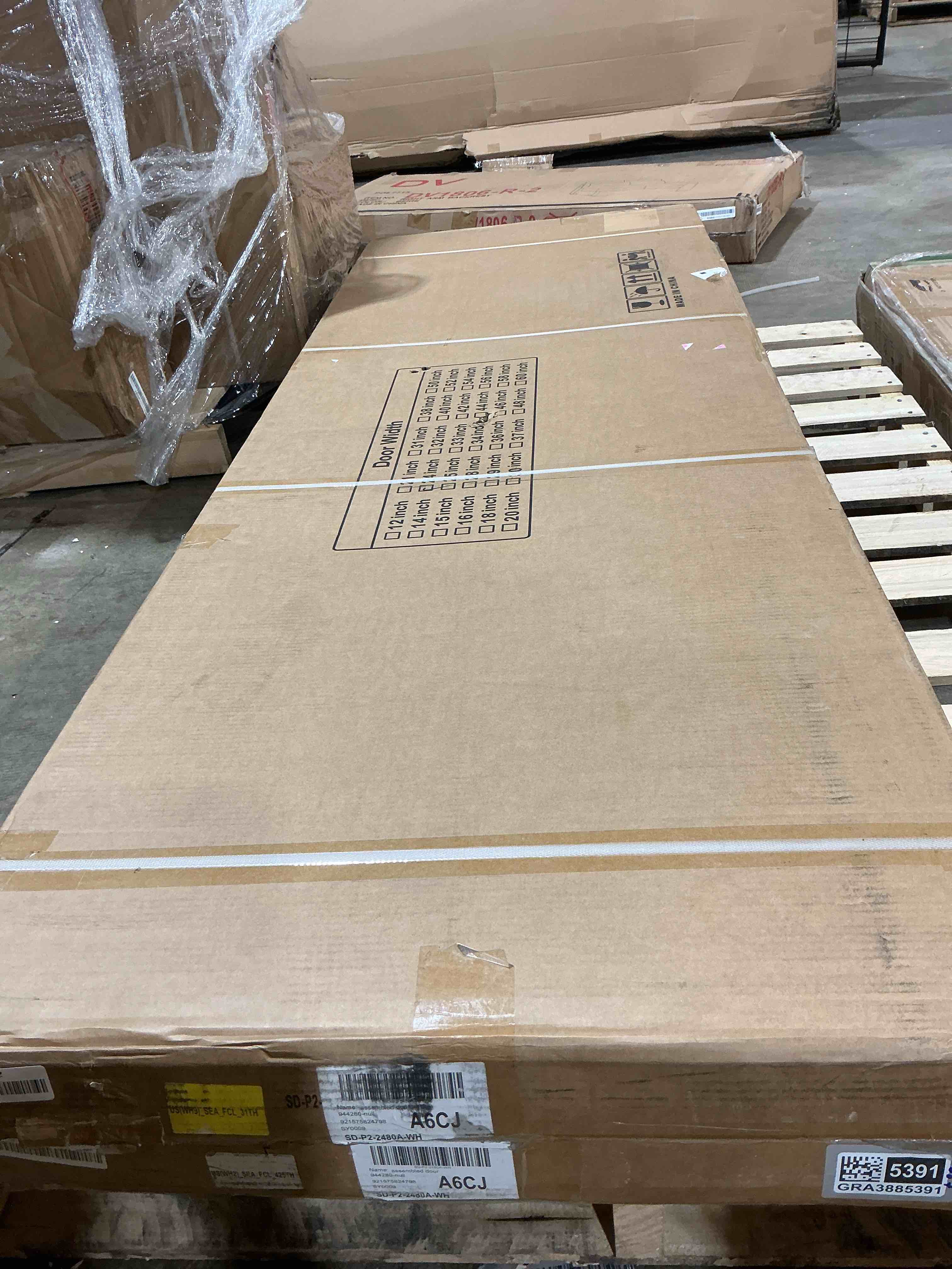 Condition photo showing New/Like New for jubest 30"x80" right-hand prehung interior door with knock down jamb kit & matte black hinges, 1-panel white primed hollow core molded door slab with bore & hinge cutout, durable & sturdy, no handle