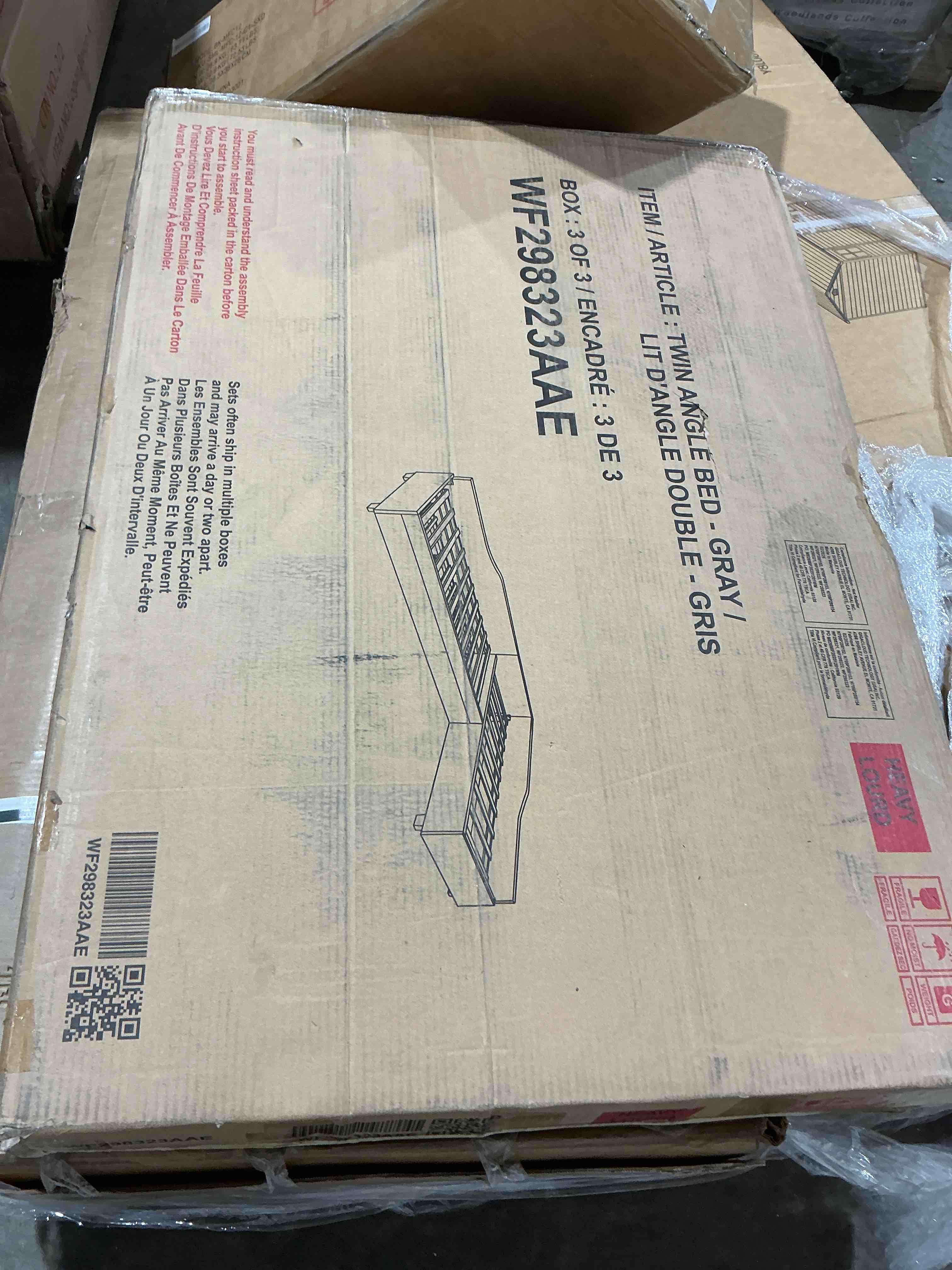 Condition photo showing Good Condition for ball & cast double twin size daybed with trundle and drawer, linen upholstered day bed frame with wood slats support, corner bed, l shaped platform bed for kids,teens,no box spring needed,gray