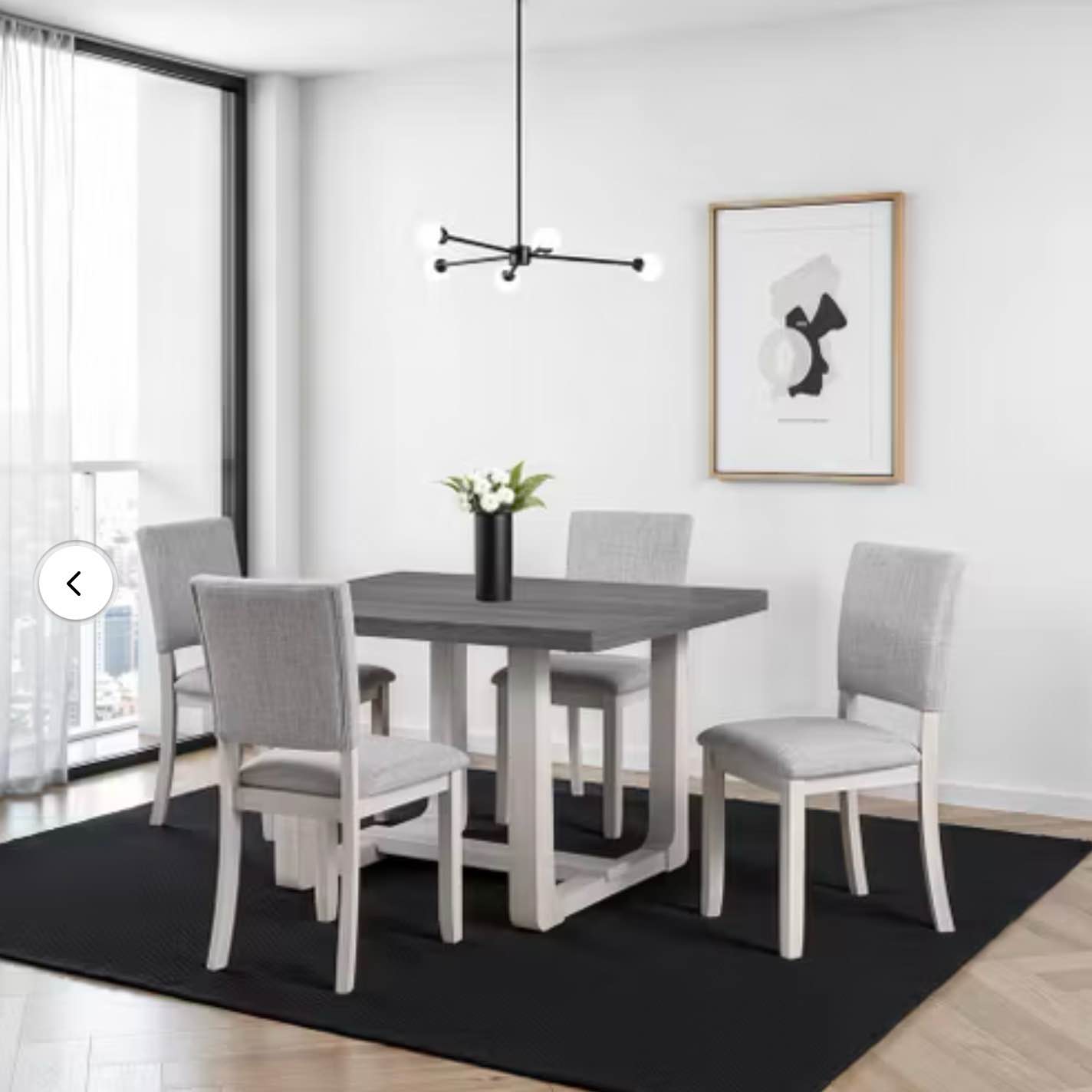Sauro Side Chair Set of 4 In Gray