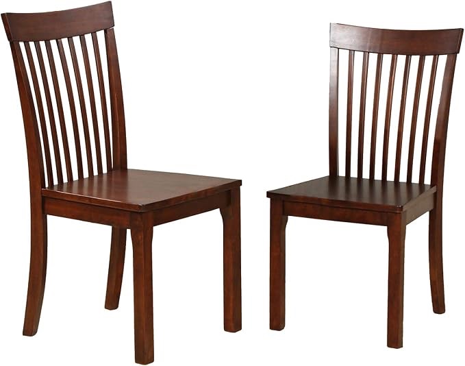 kings brand furniture kurmer dining room side chairs (set of 2) color cappucino