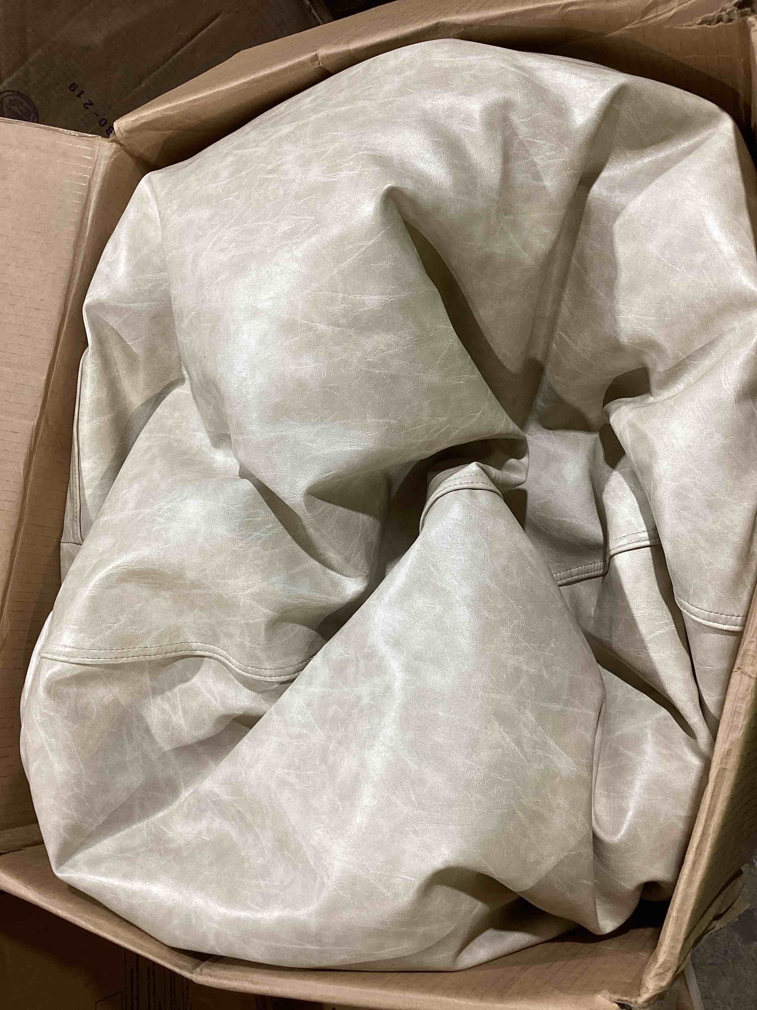 Condition photo showing Good Condition for bean bag chair cover lazy sofa slipcover includes footstool cover and pillow case floor for home decoration (cover only),beige,m