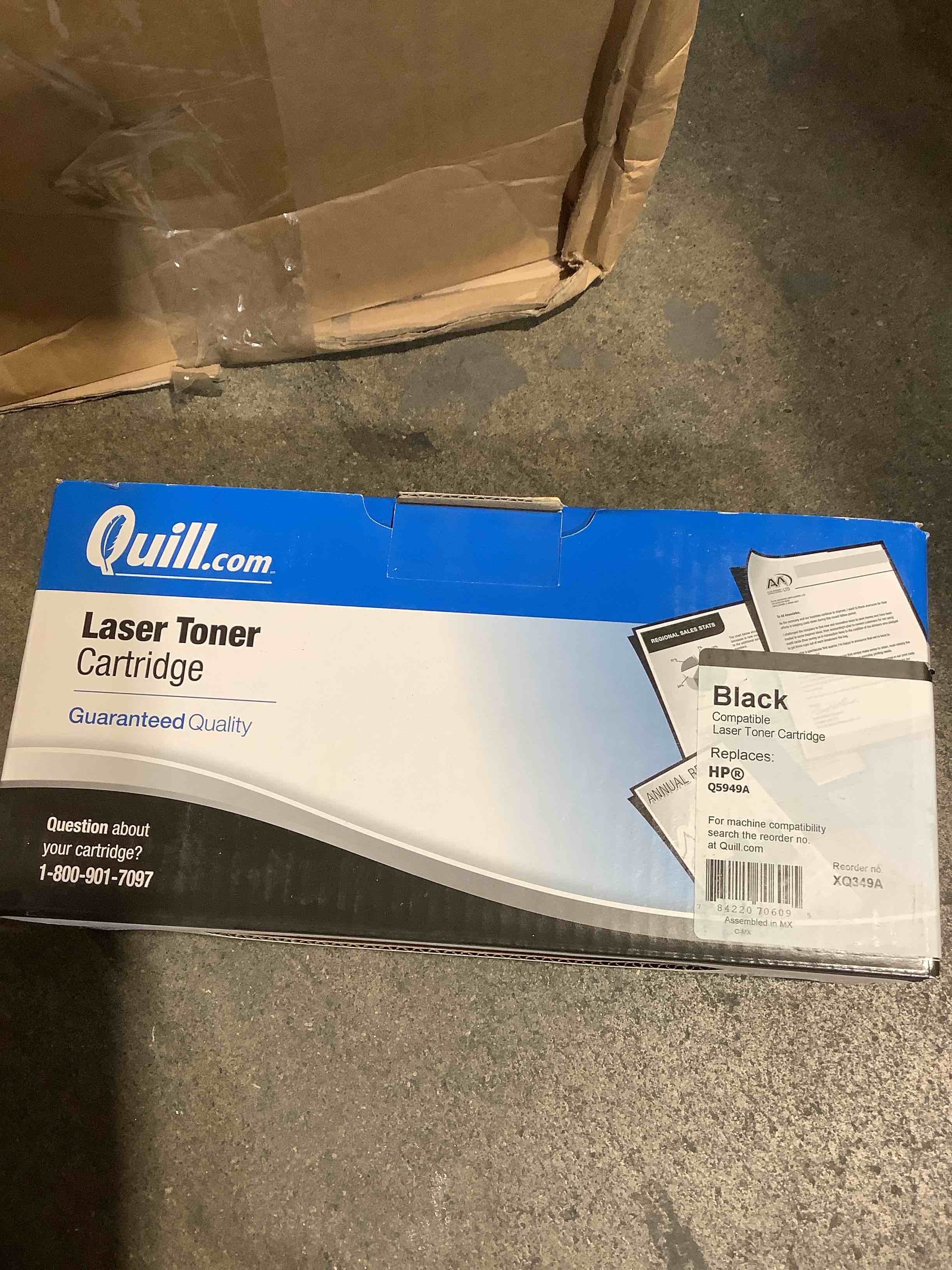 Condition photo showing Good Condition for quill brand remanufactured black standard yield toner cartridge replacement for hp 49a (q5949a) (lif